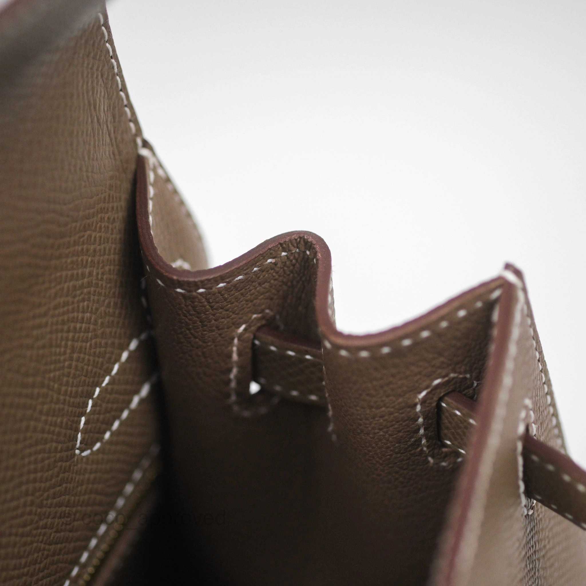 Herms Sellier Kelly 25 Etoupe 18 Epsom Gold Hardware
