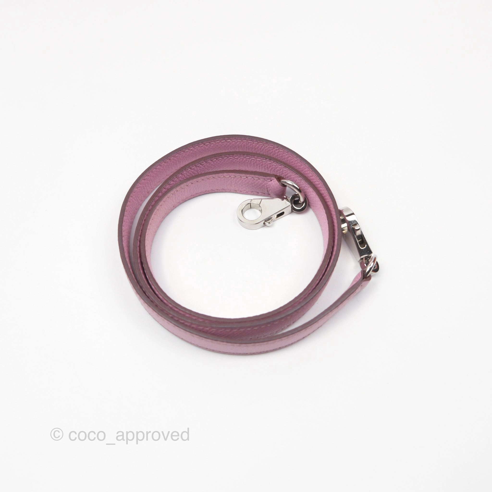 Herms Sellier Kelly 25 Mauve Sylvestre X9 Epsom Palladium Hardware