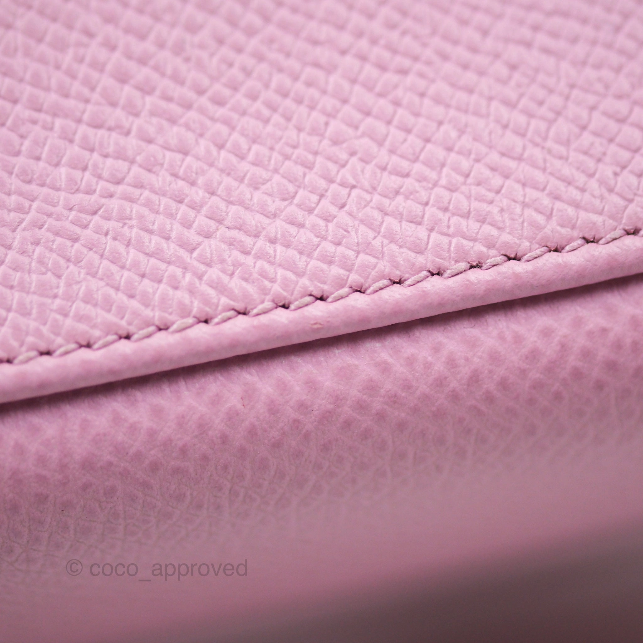 Herms Sellier Kelly 25 Mauve Sylvestre X9 Epsom Palladium Hardware