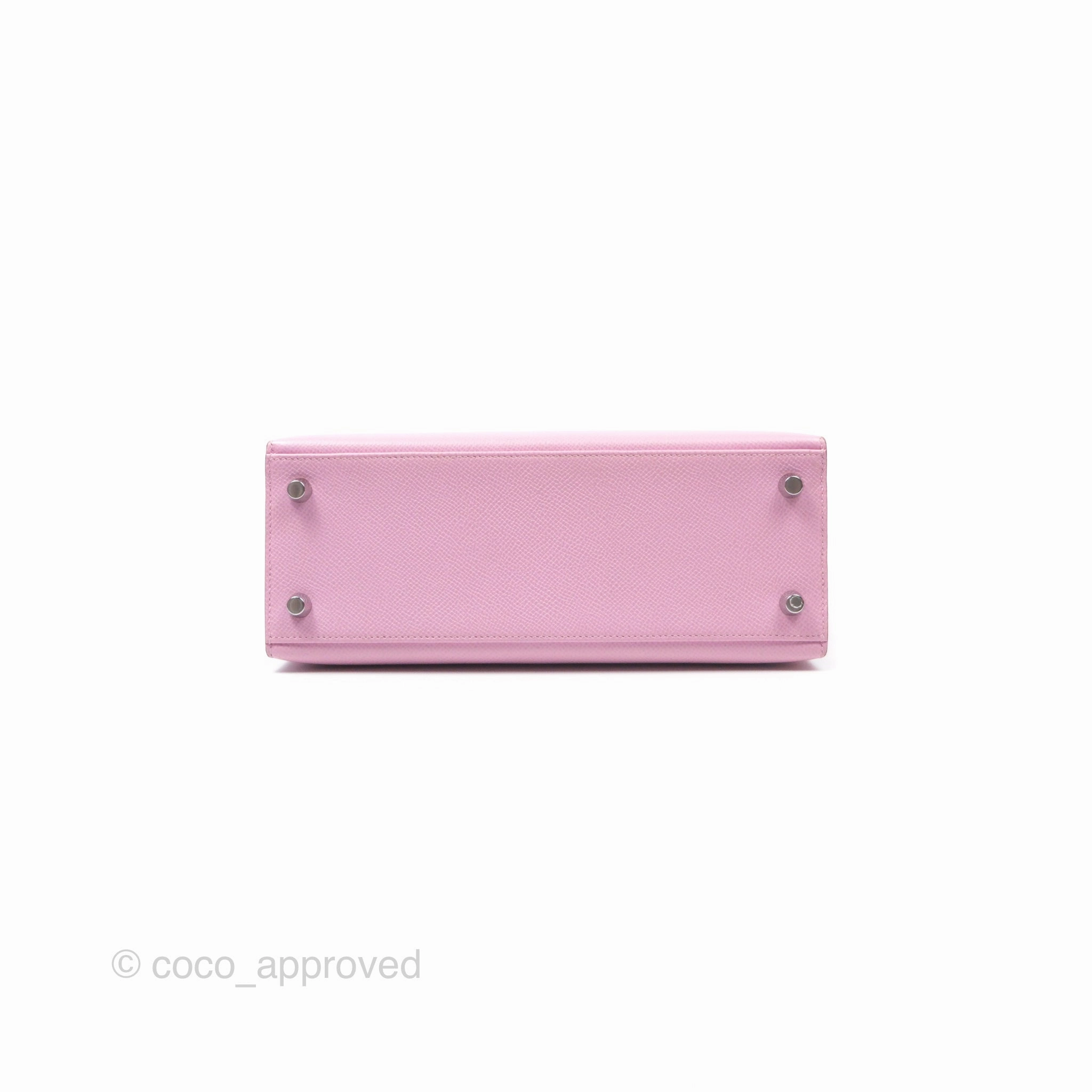 Herms Sellier Kelly 25 Mauve Sylvestre X9 Epsom Palladium Hardware