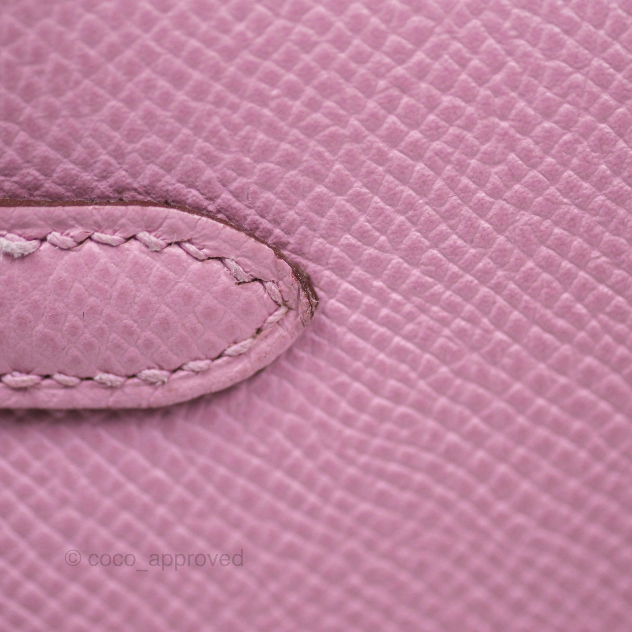 Herms Sellier Kelly 25 Mauve Sylvestre X9 Epsom Palladium Hardware