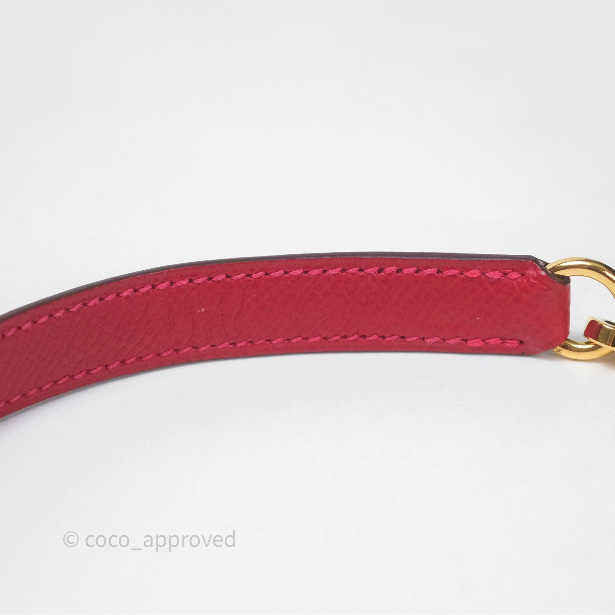 Herms Sellier Kelly 25 Rouge Casaque Q5 Epsom Gold Hardware