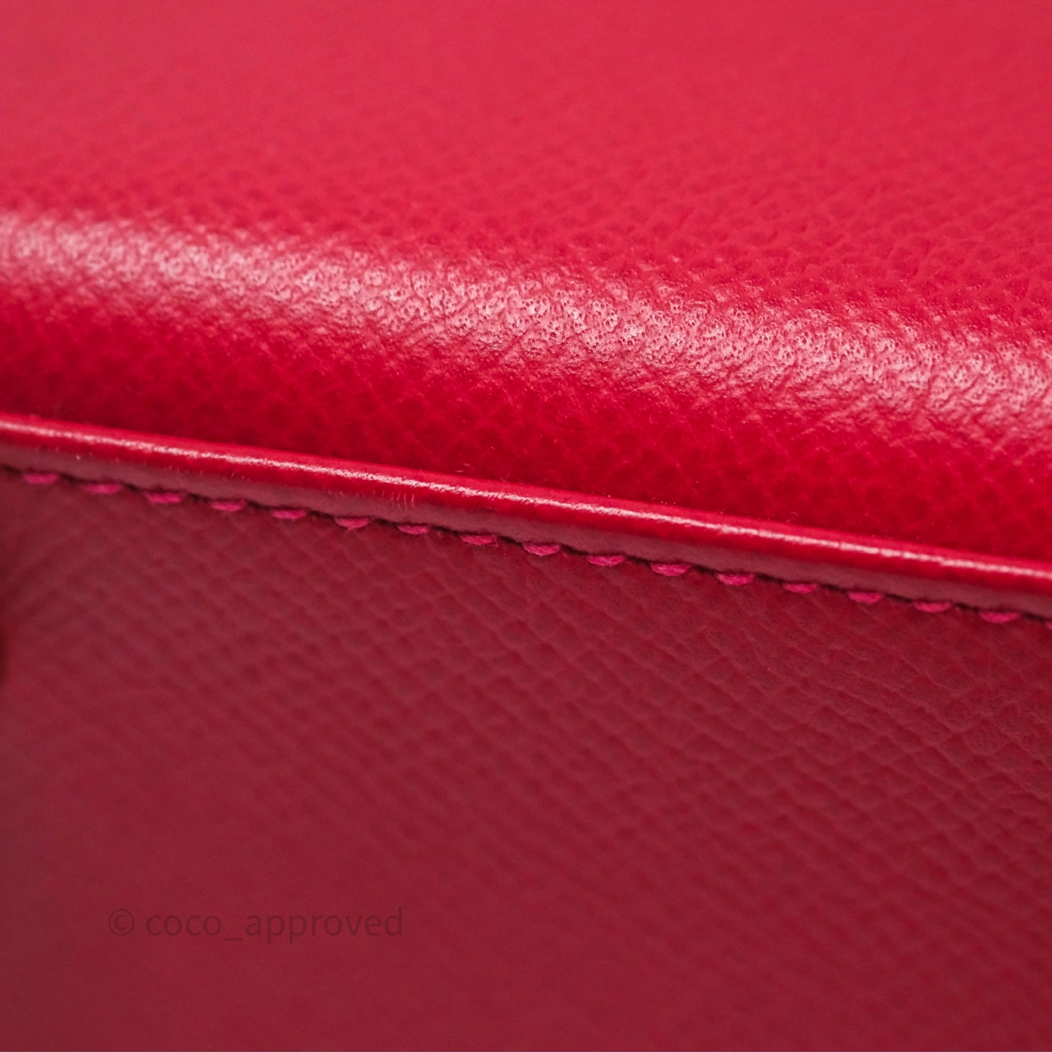 Herms Sellier Kelly 25 Rouge Casaque Q5 Epsom Gold Hardware