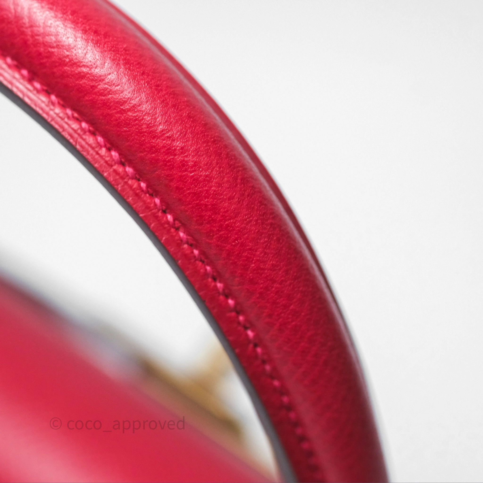Herms Sellier Kelly 25 Rouge Casaque Q5 Epsom Gold Hardware