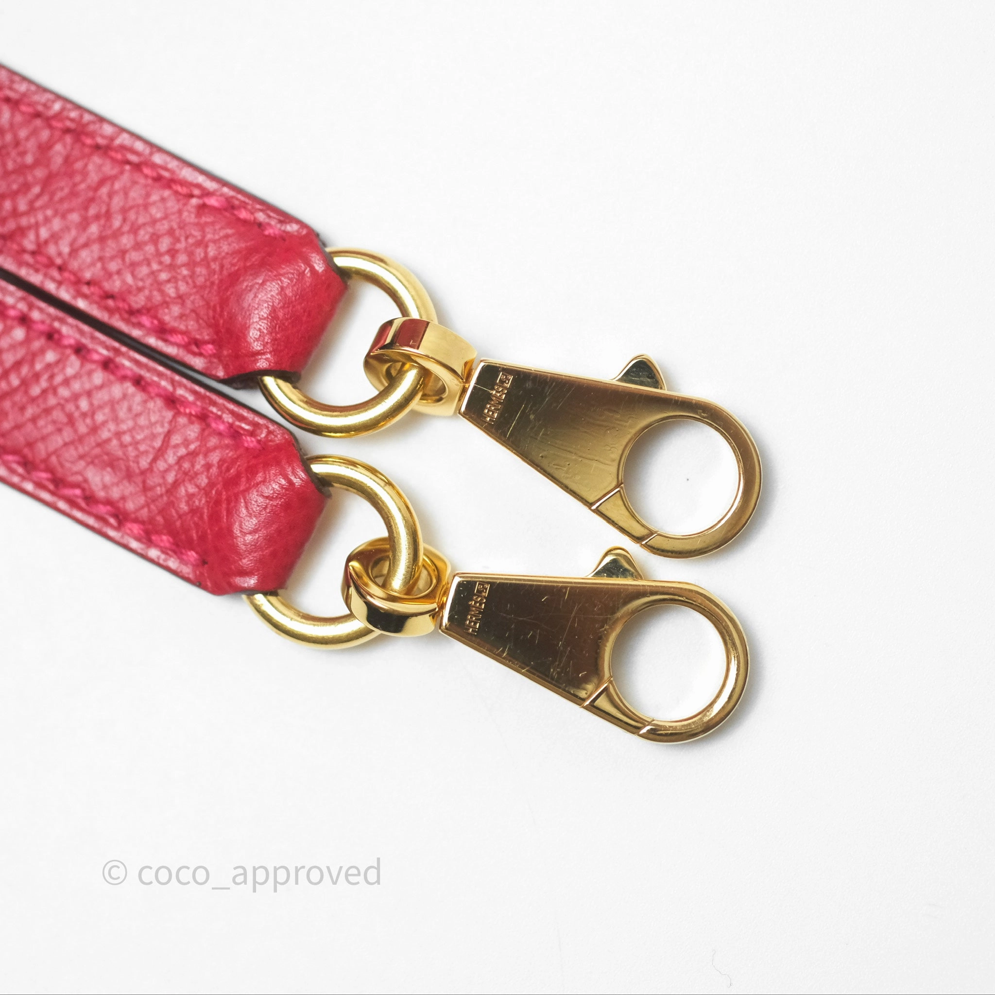 Herms Sellier Kelly 25 Rouge Casaque Q5 Epsom Gold Hardware