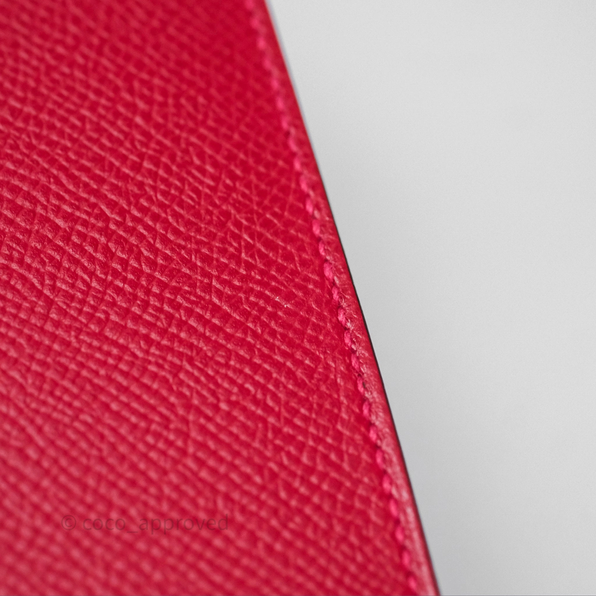 Herms Sellier Kelly 25 Rouge Casaque Q5 Epsom Gold Hardware
