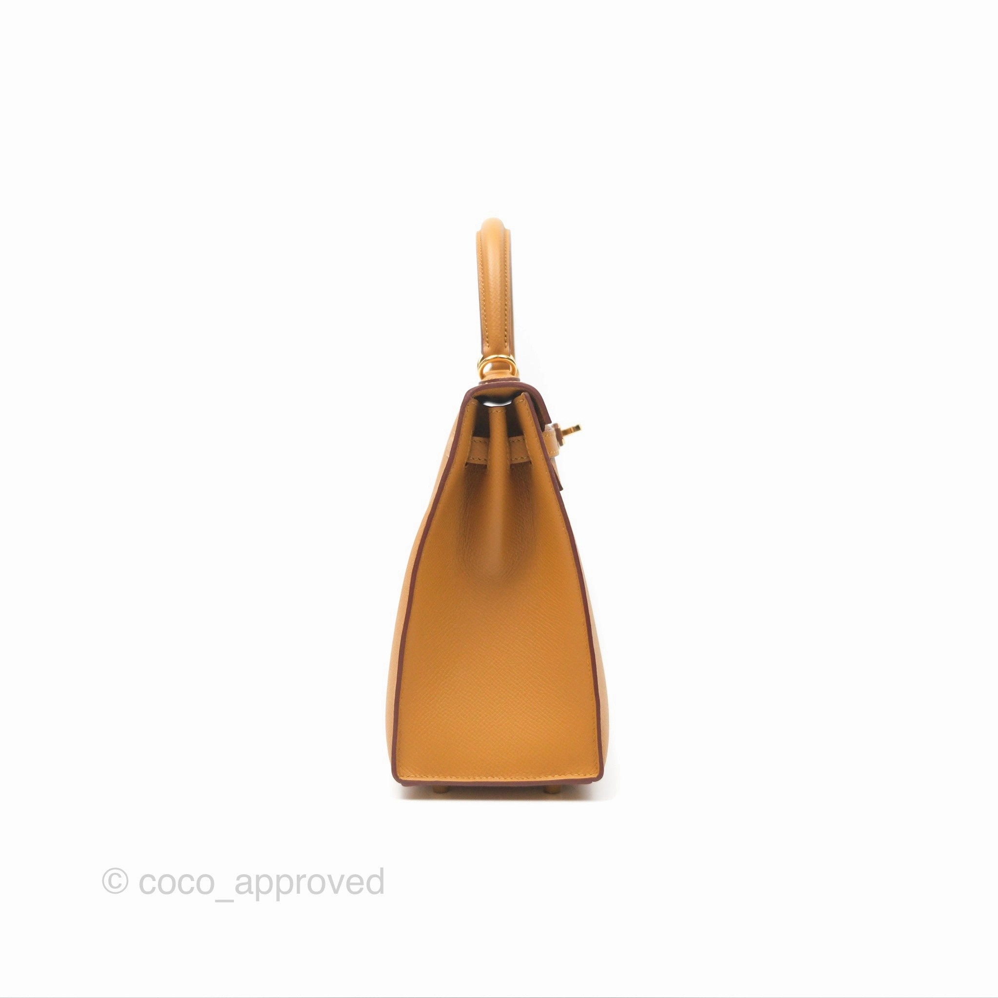 Herms Sellier Kelly 25 Sesame 2S Epsom Gold Hardware
