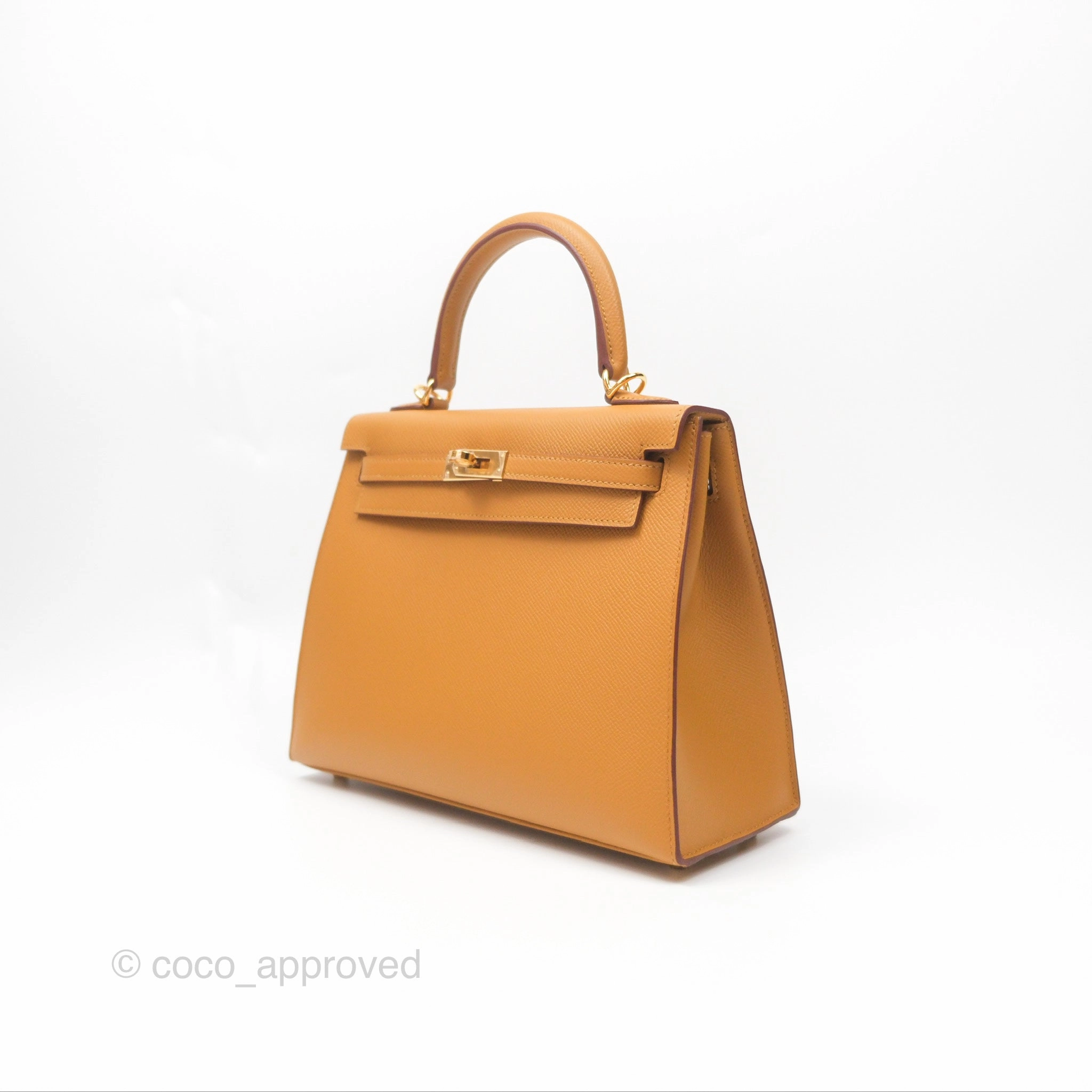 Herms Sellier Kelly 25 Sesame 2S Epsom Gold Hardware