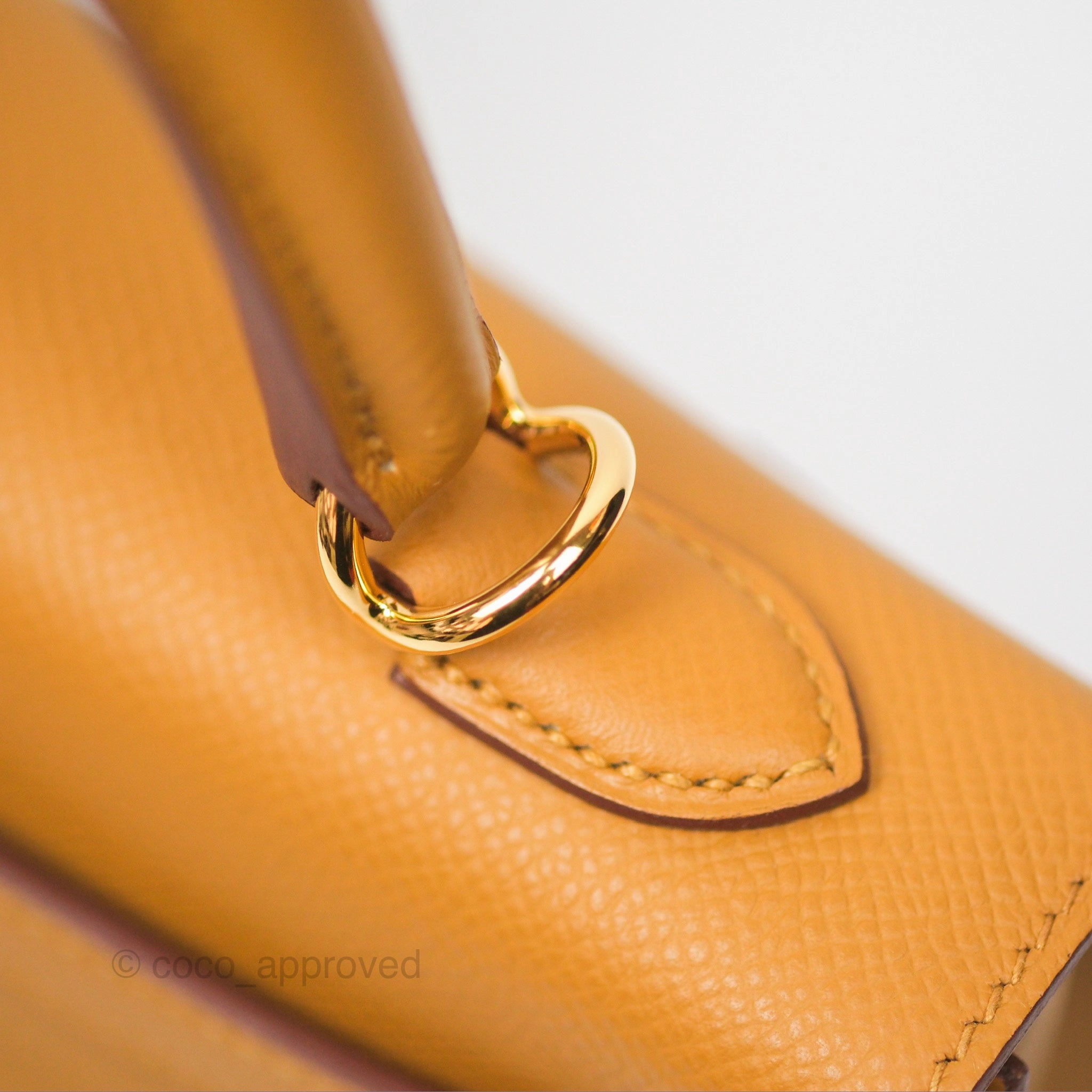 Herms Sellier Kelly 25 Sesame 2S Epsom Gold Hardware