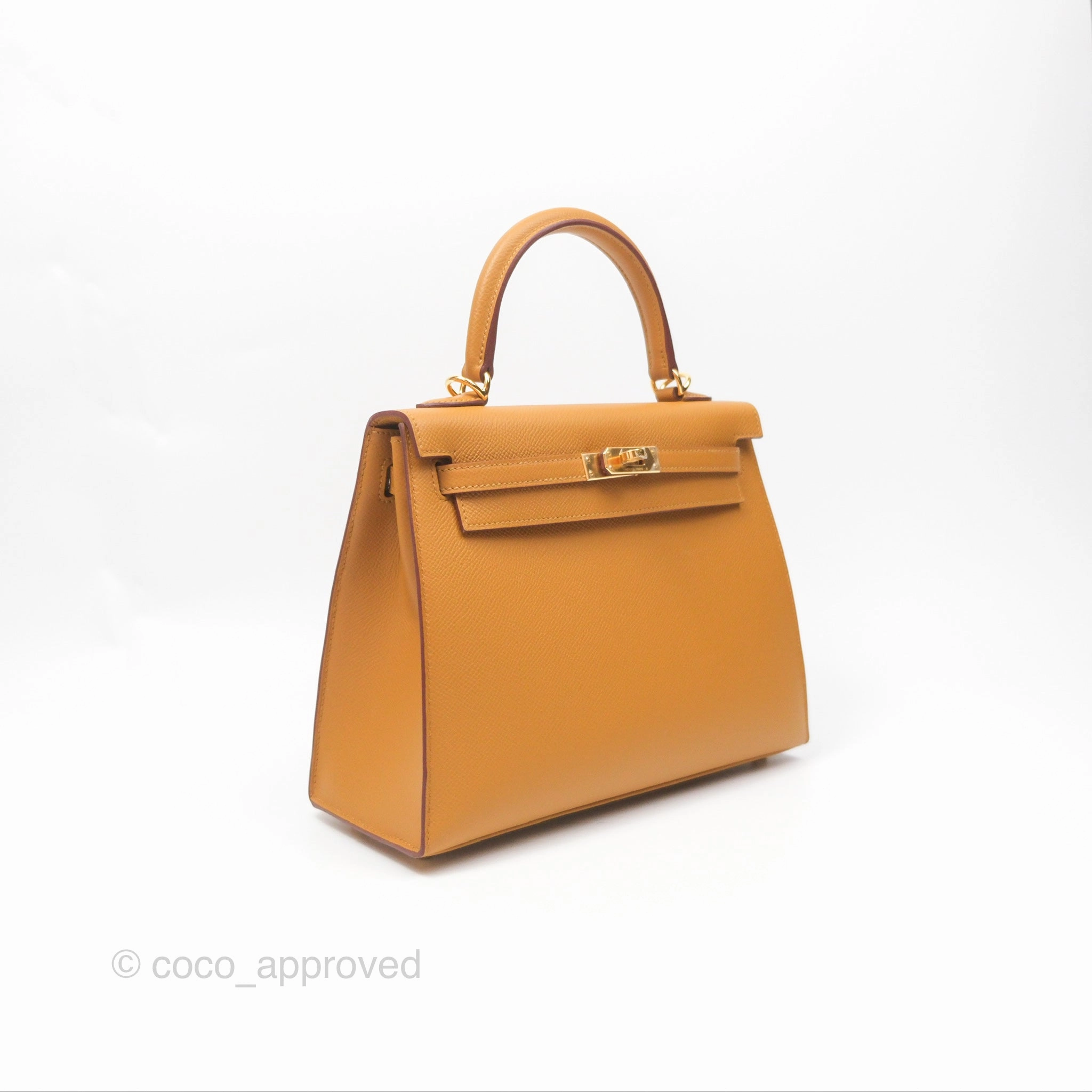 Herms Sellier Kelly 25 Sesame 2S Epsom Gold Hardware