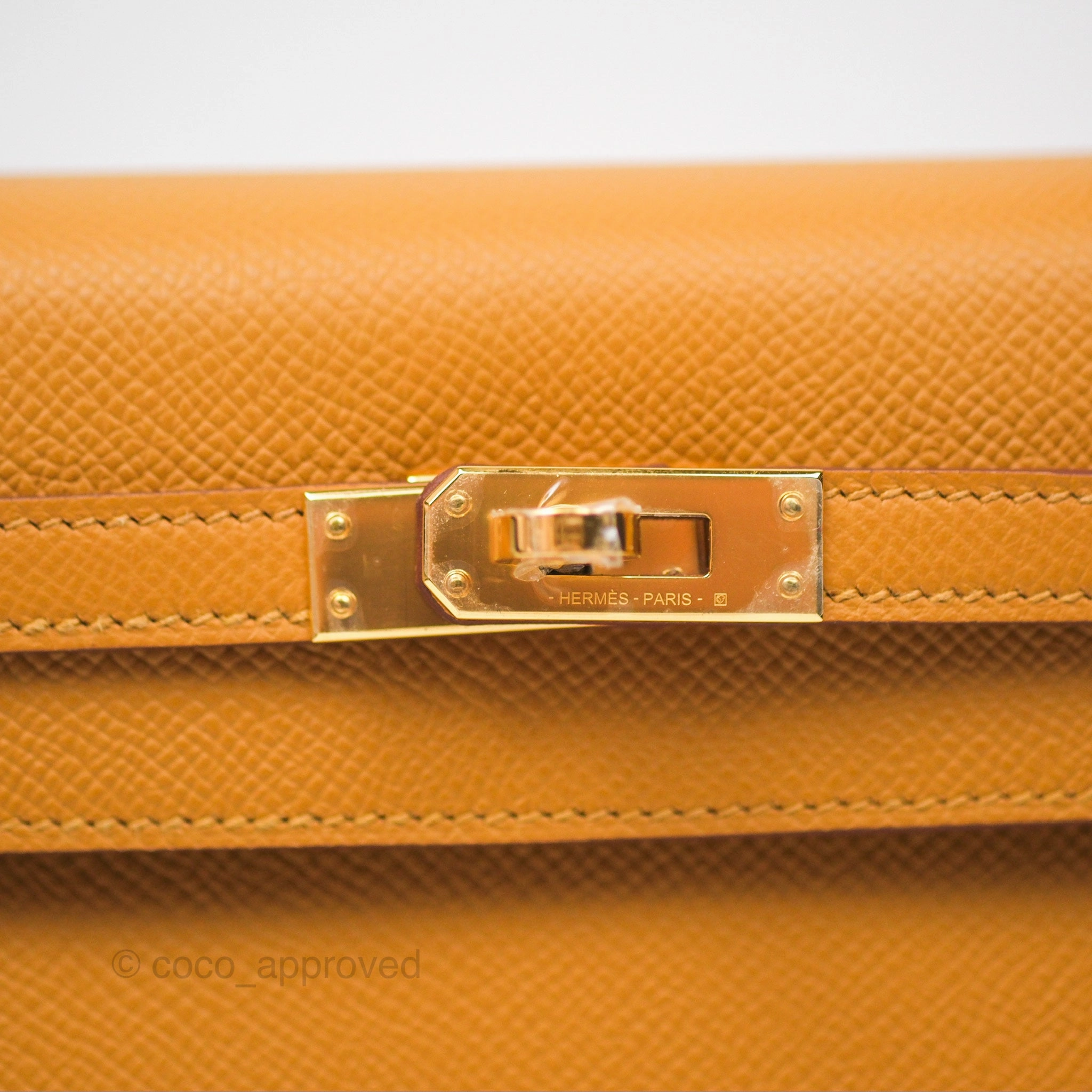 Herms Sellier Kelly 25 Sesame 2S Epsom Gold Hardware