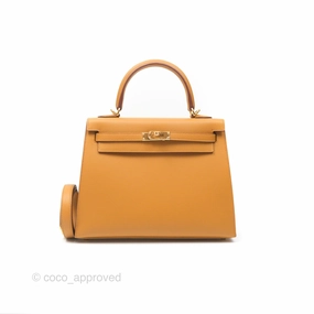 Herms Sellier Kelly 25 Sesame 2S Epsom Gold Hardware