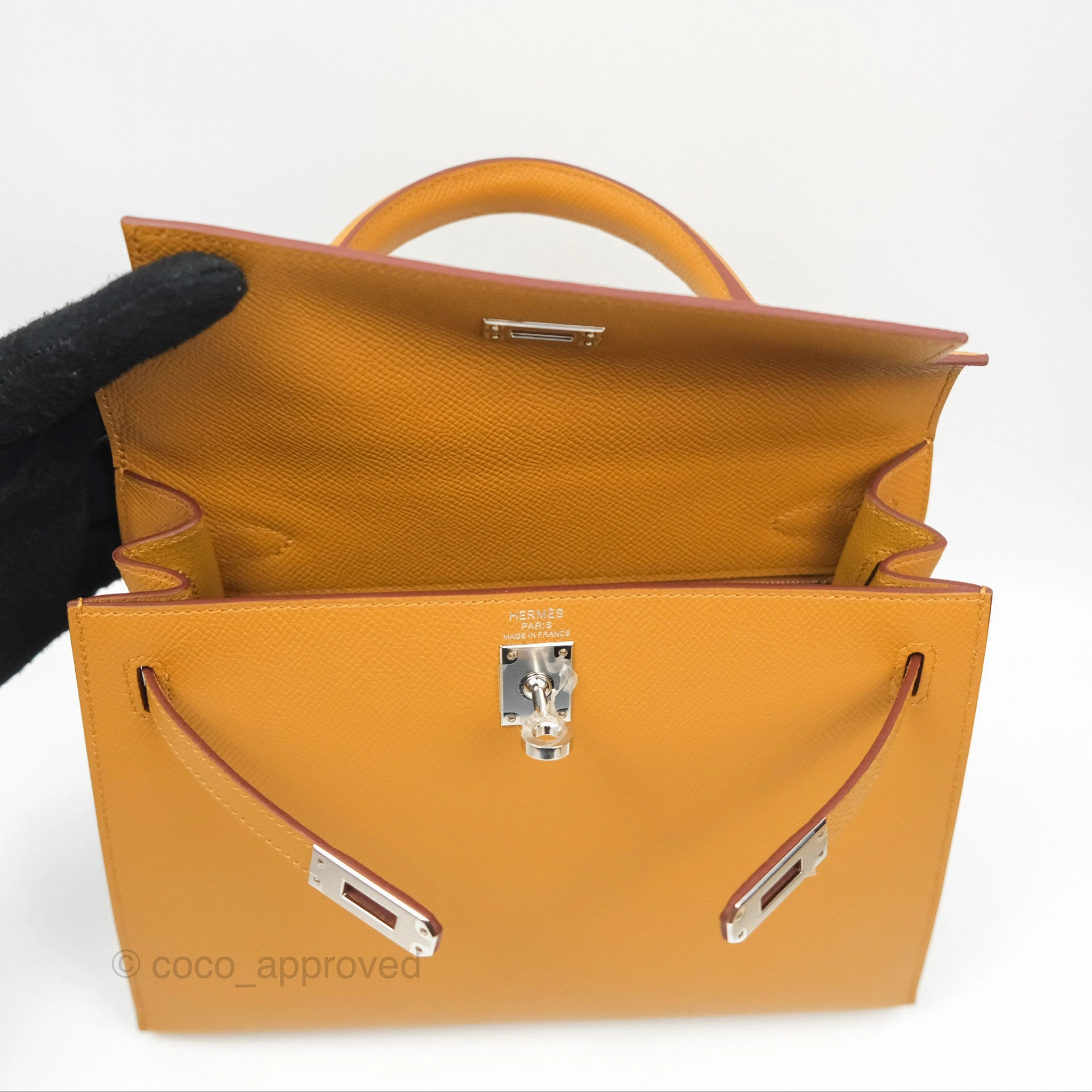 Herms Sellier Kelly 25 Sesame 2S Epsom Palladium Hardware