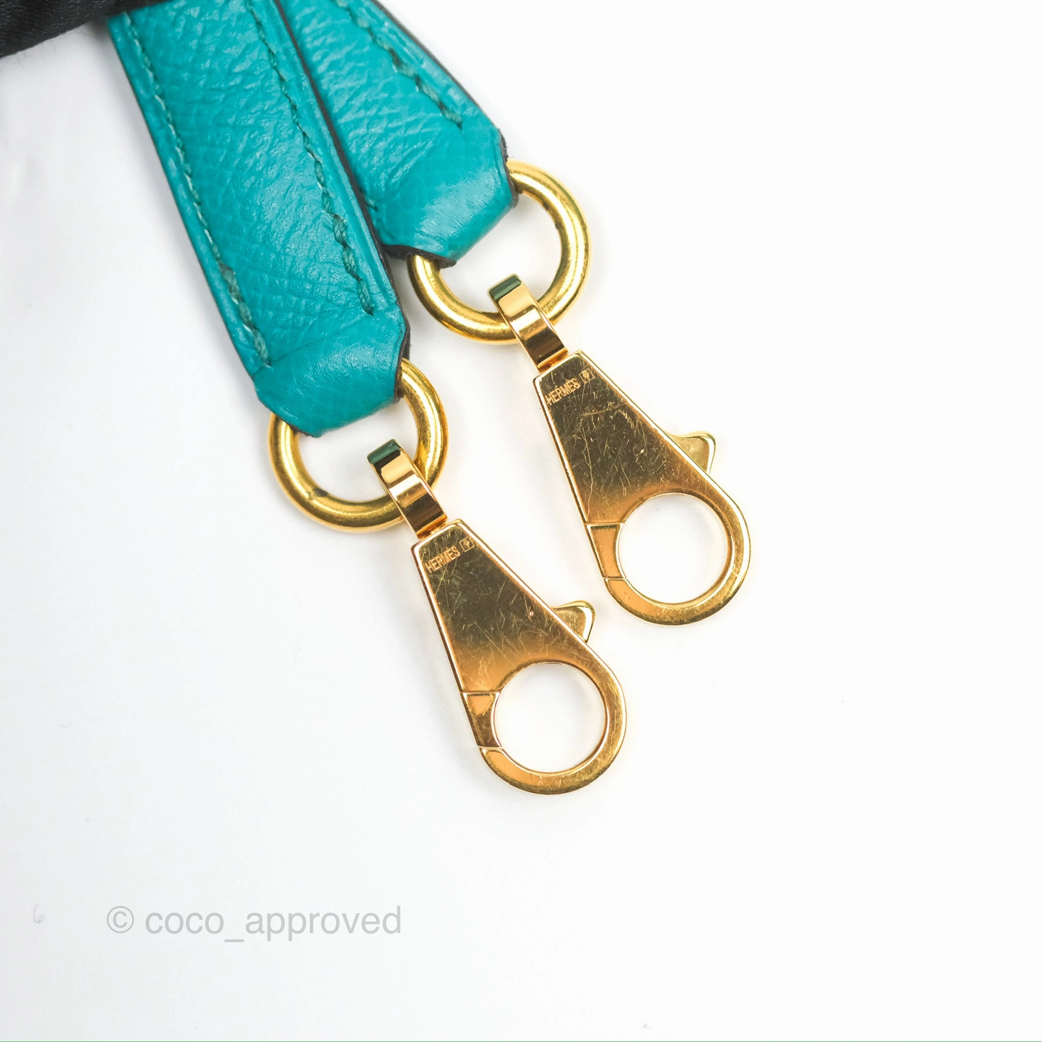 Herms Sellier Kelly 28 Bleu Paon Epsom Gold Hardware