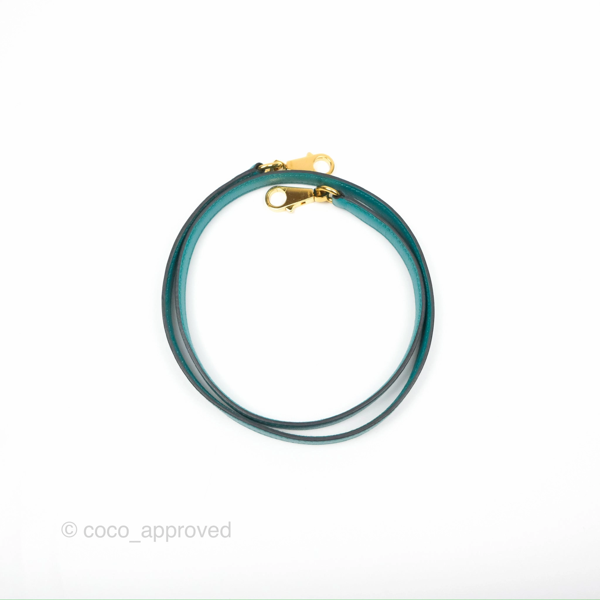Herms Sellier Kelly 28 Bleu Paon Epsom Gold Hardware