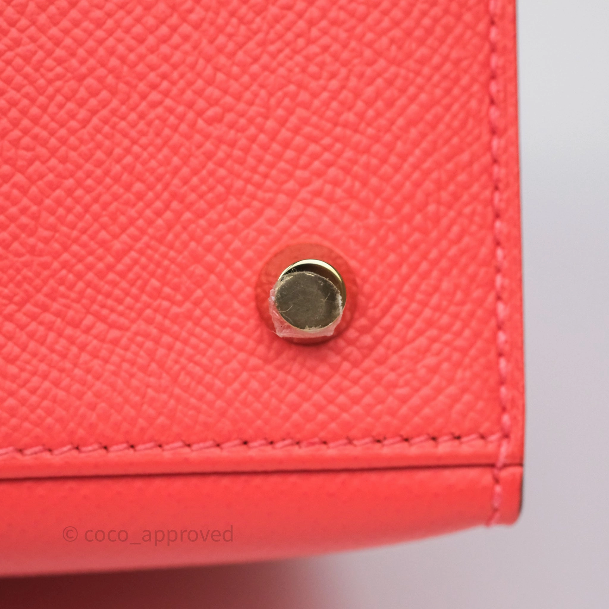 Herms Sellier Kelly 28 Rose Jaipur Epsom Gold Hardware