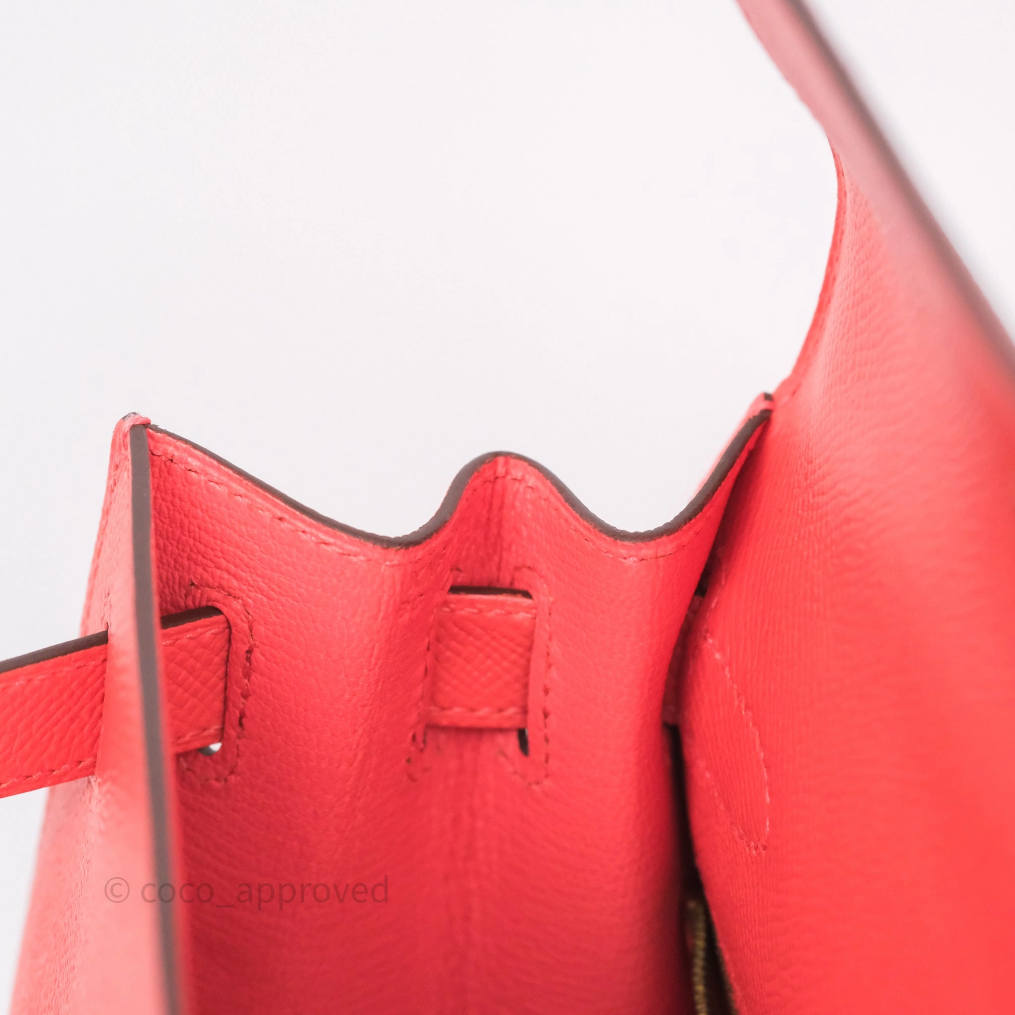 Herms Sellier Kelly 28 Rose Jaipur Epsom Gold Hardware