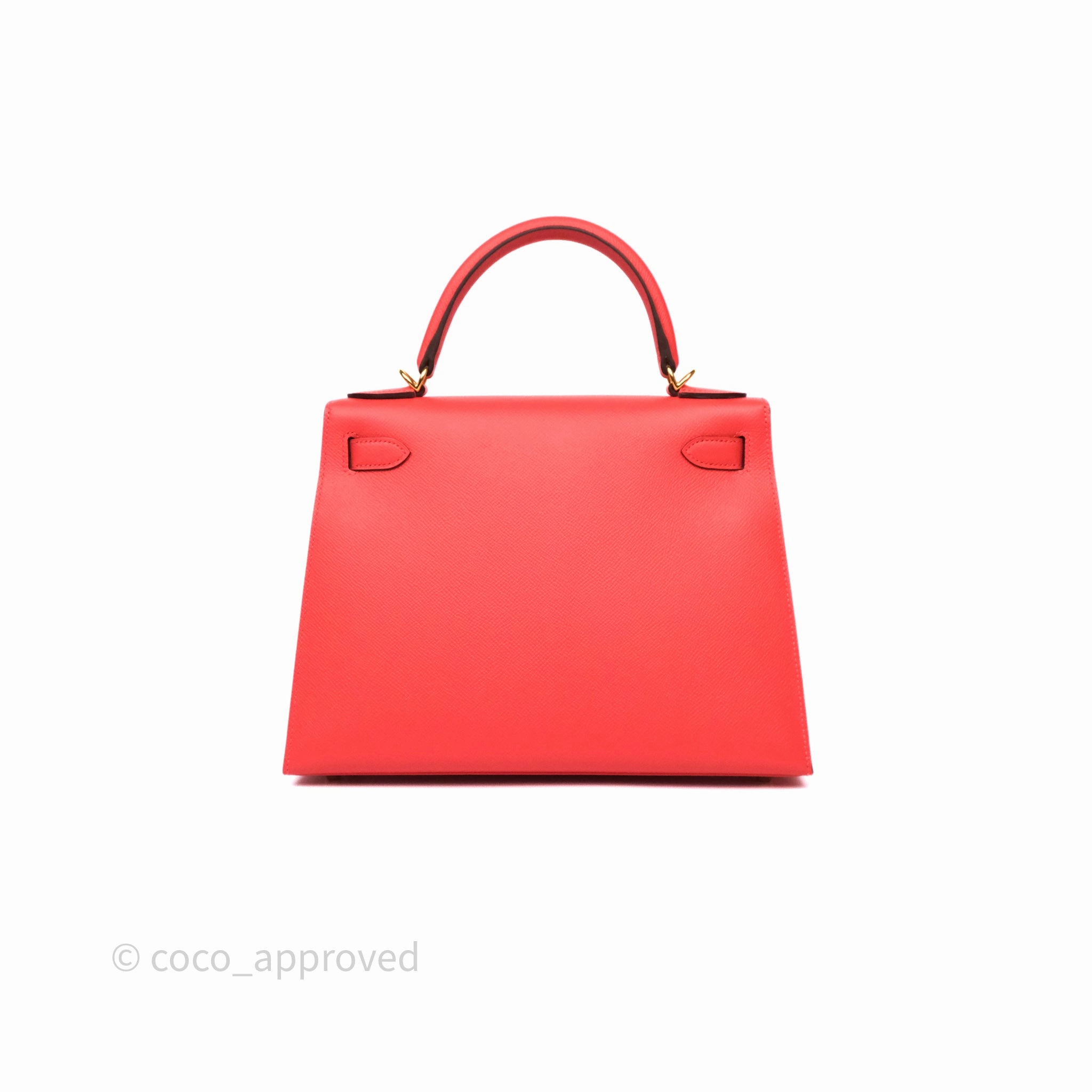 Herms Sellier Kelly 28 Rose Jaipur Epsom Gold Hardware
