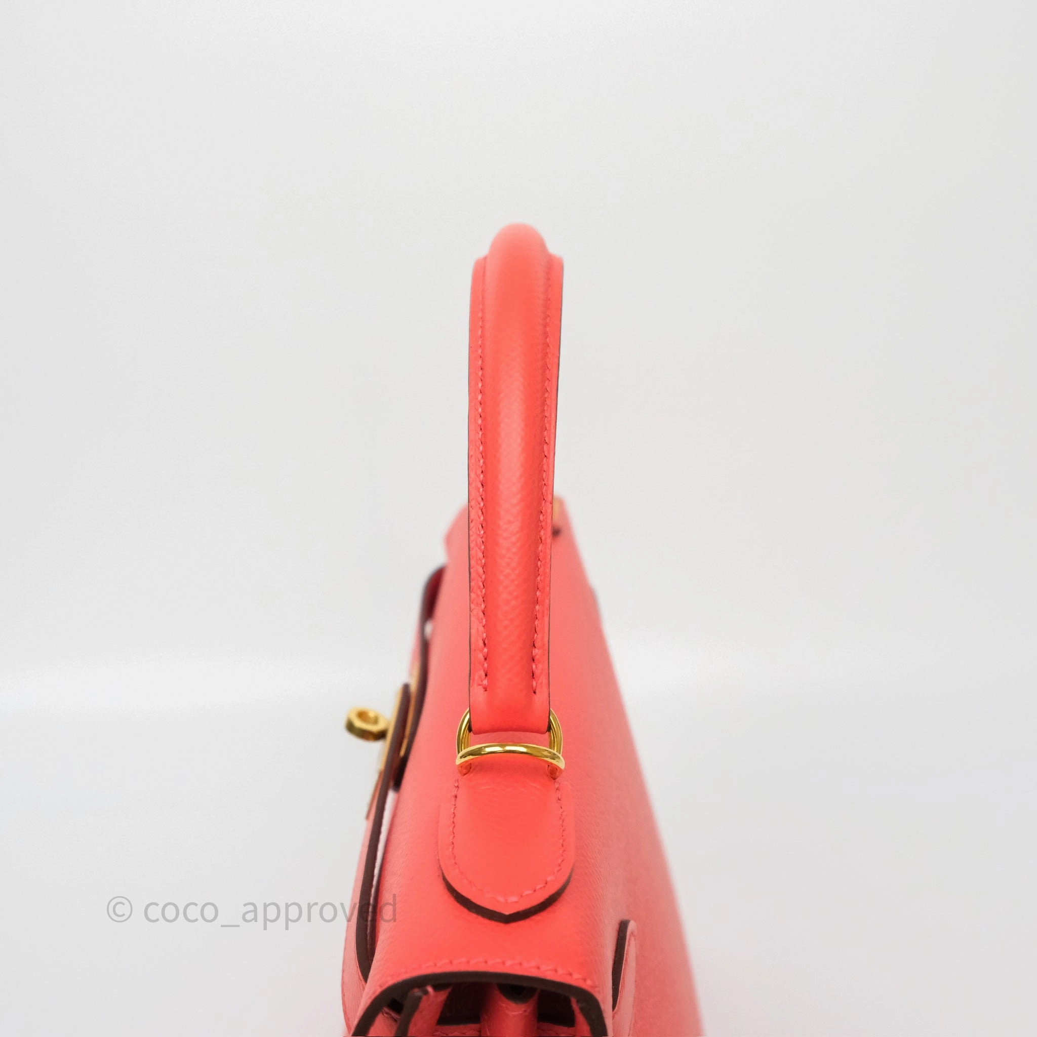 Herms Sellier Kelly 28 Rose Jaipur Epsom Gold Hardware