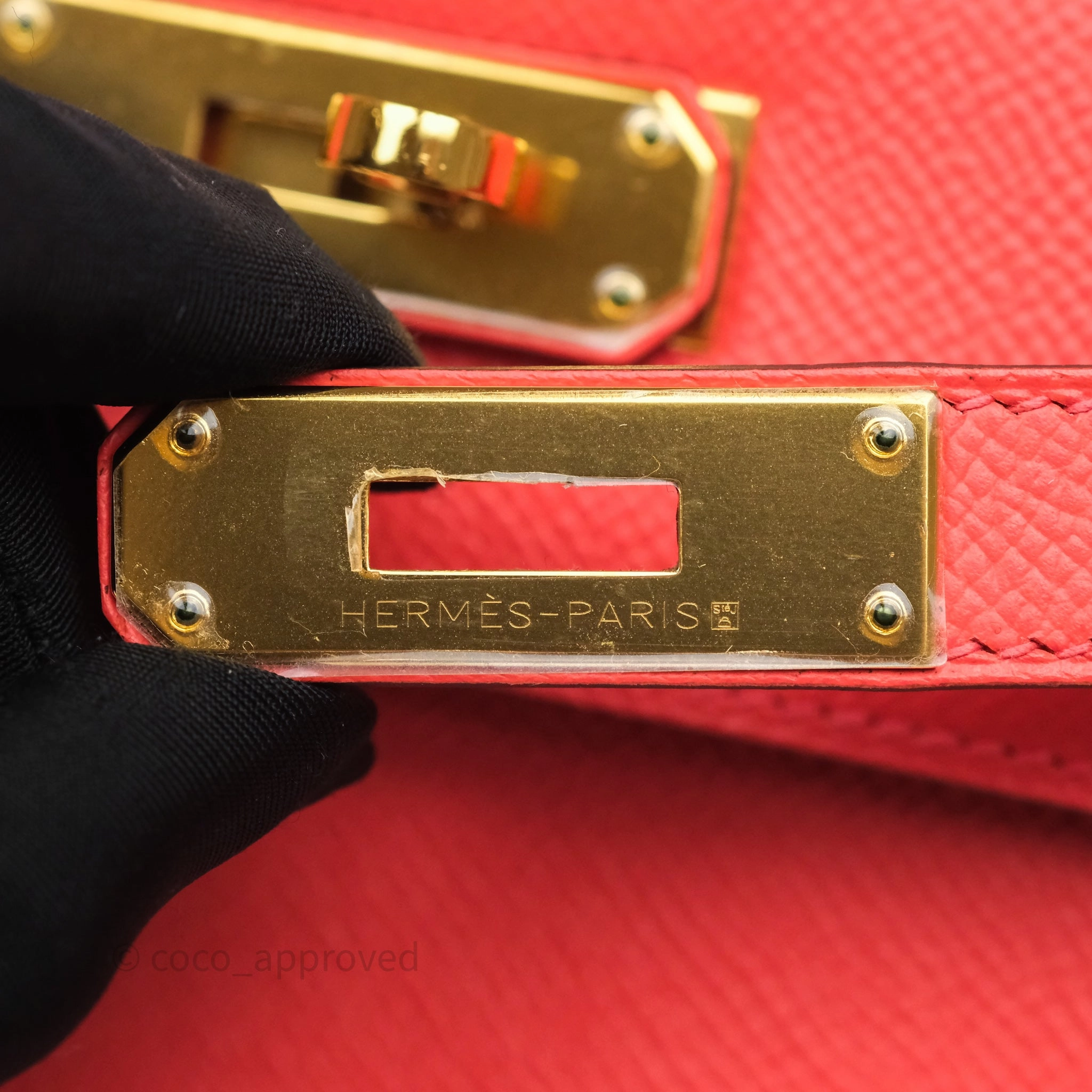 Herms Sellier Kelly 28 Rose Jaipur Epsom Gold Hardware