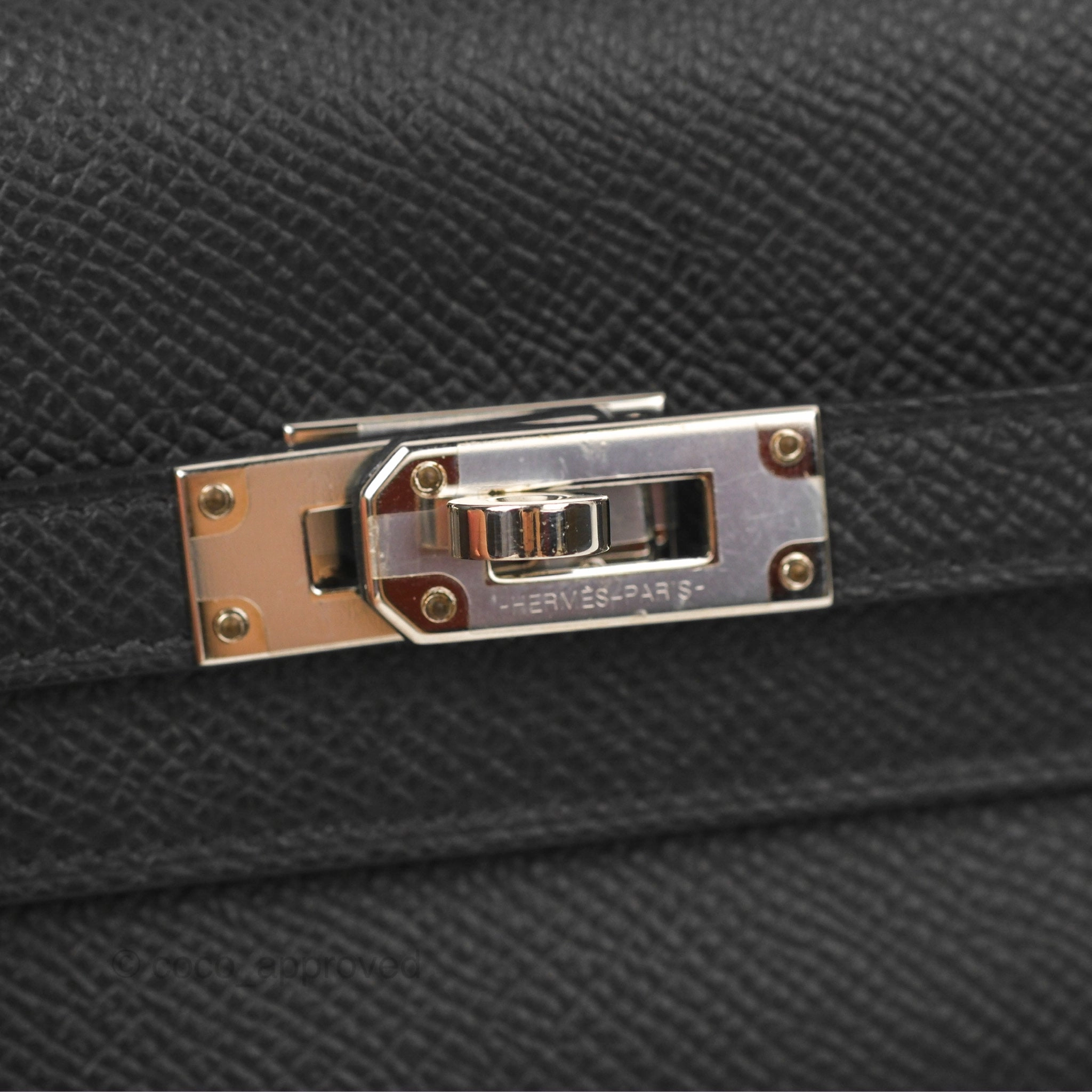 Herms Small Kelly Wallet Black Epsom Palladium Hardware