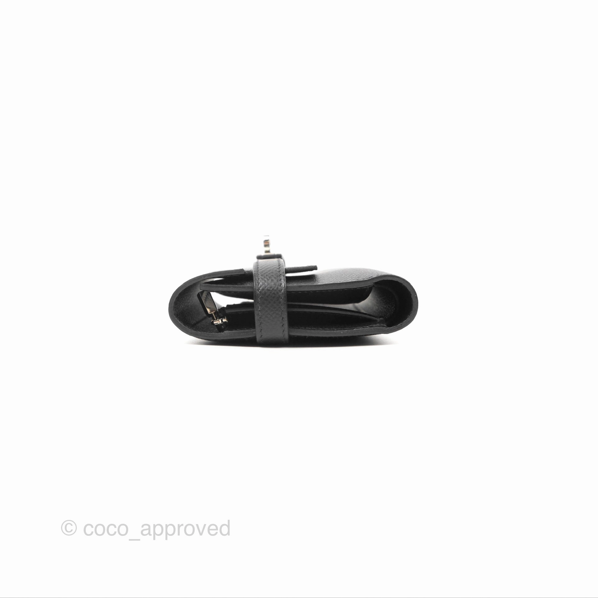 Herms Small Kelly Wallet Black Epsom Palladium Hardware