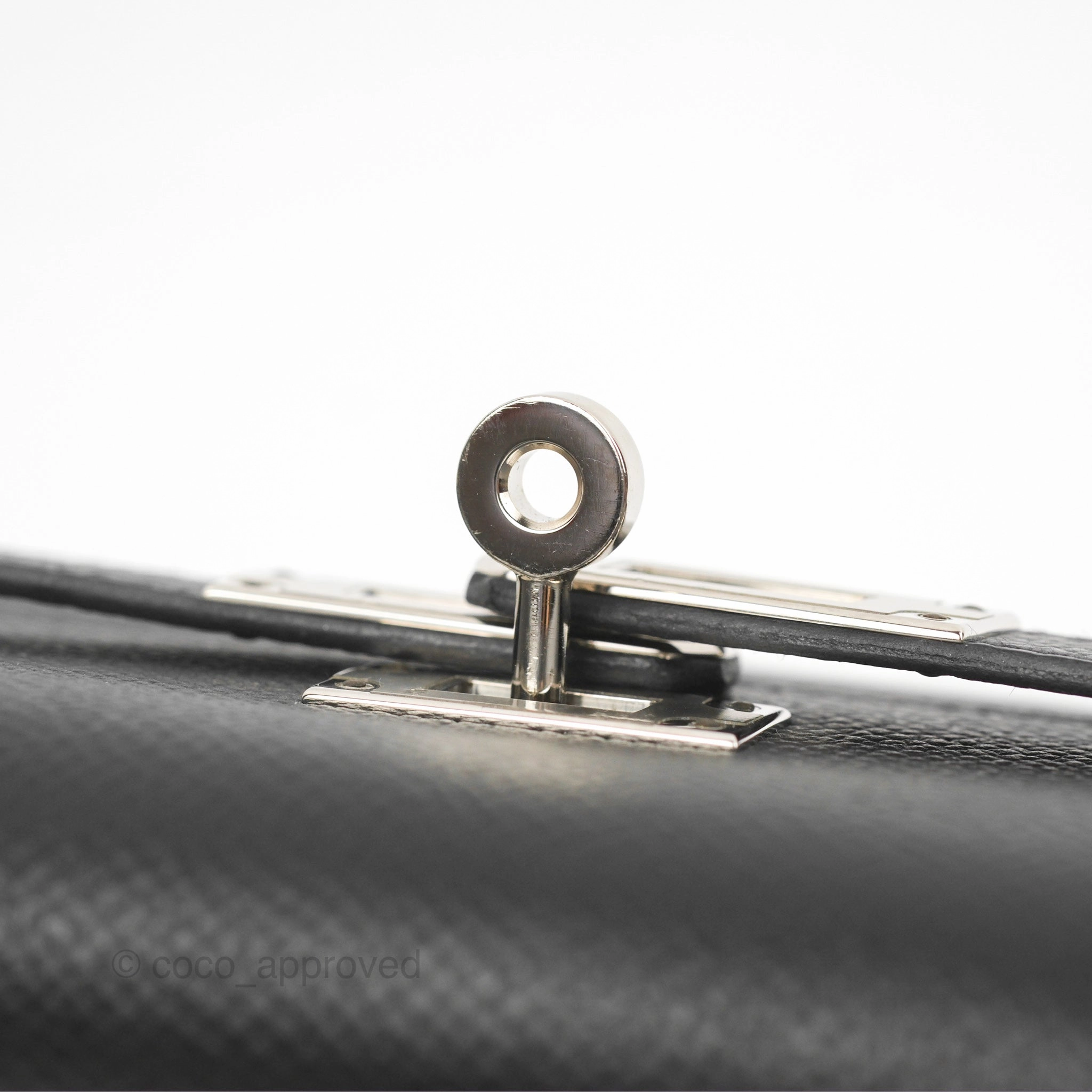 Herms Small Kelly Wallet Black Epsom Palladium Hardware