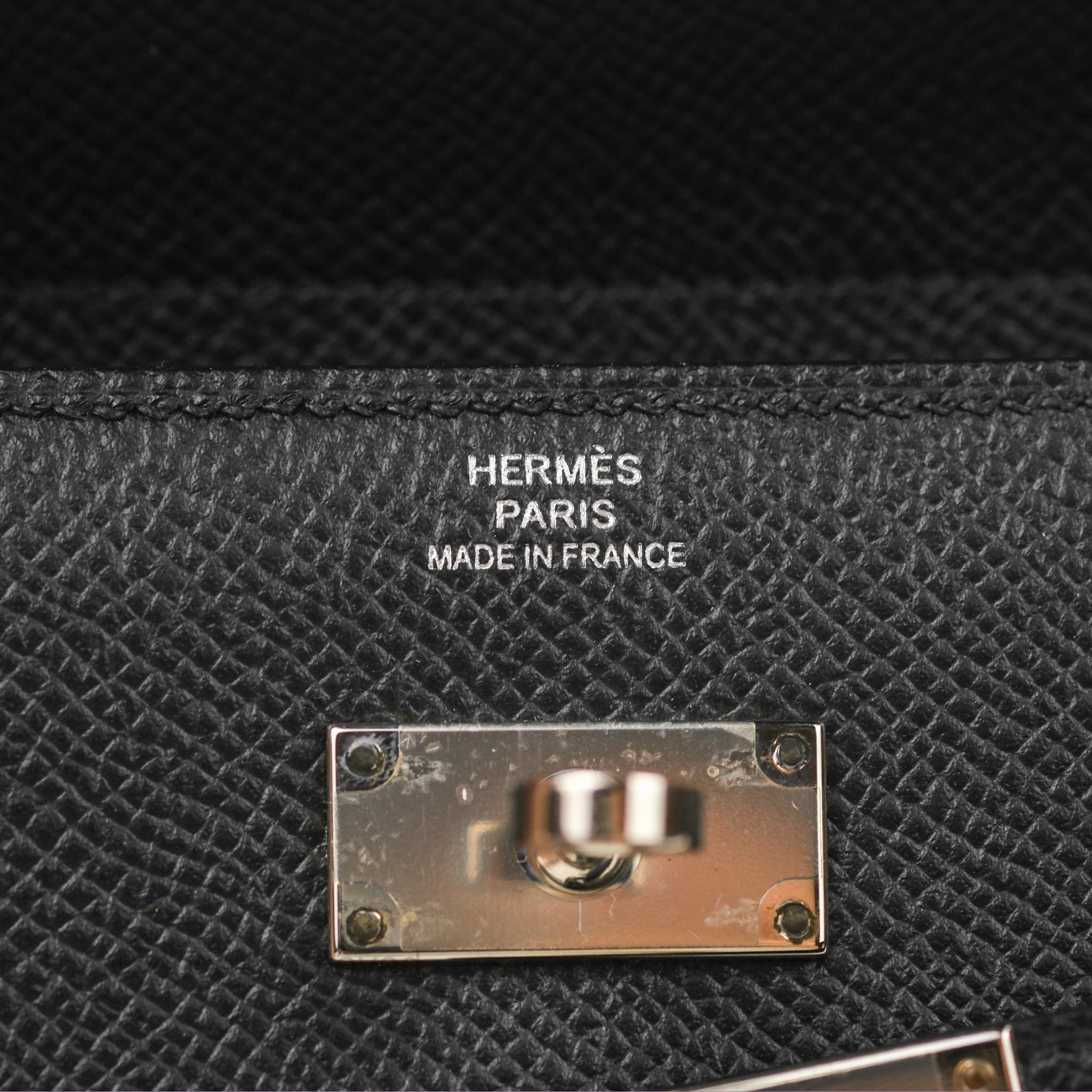 Herms Small Kelly Wallet Black Epsom Palladium Hardware