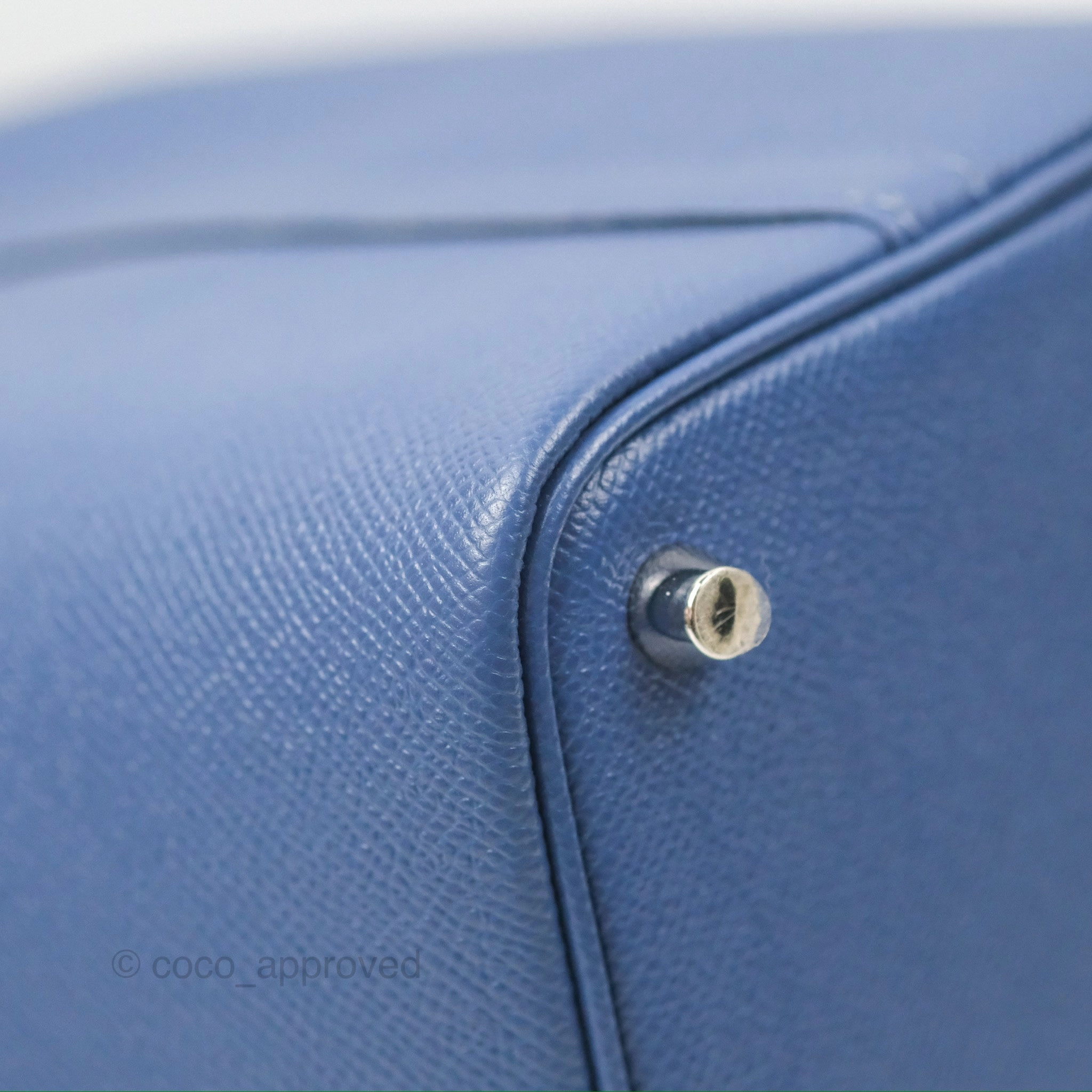 Herms Tressage De Cuir Picotin Lock 18 Bleu Encre/Brique/Black Epsom Palladium Hardware