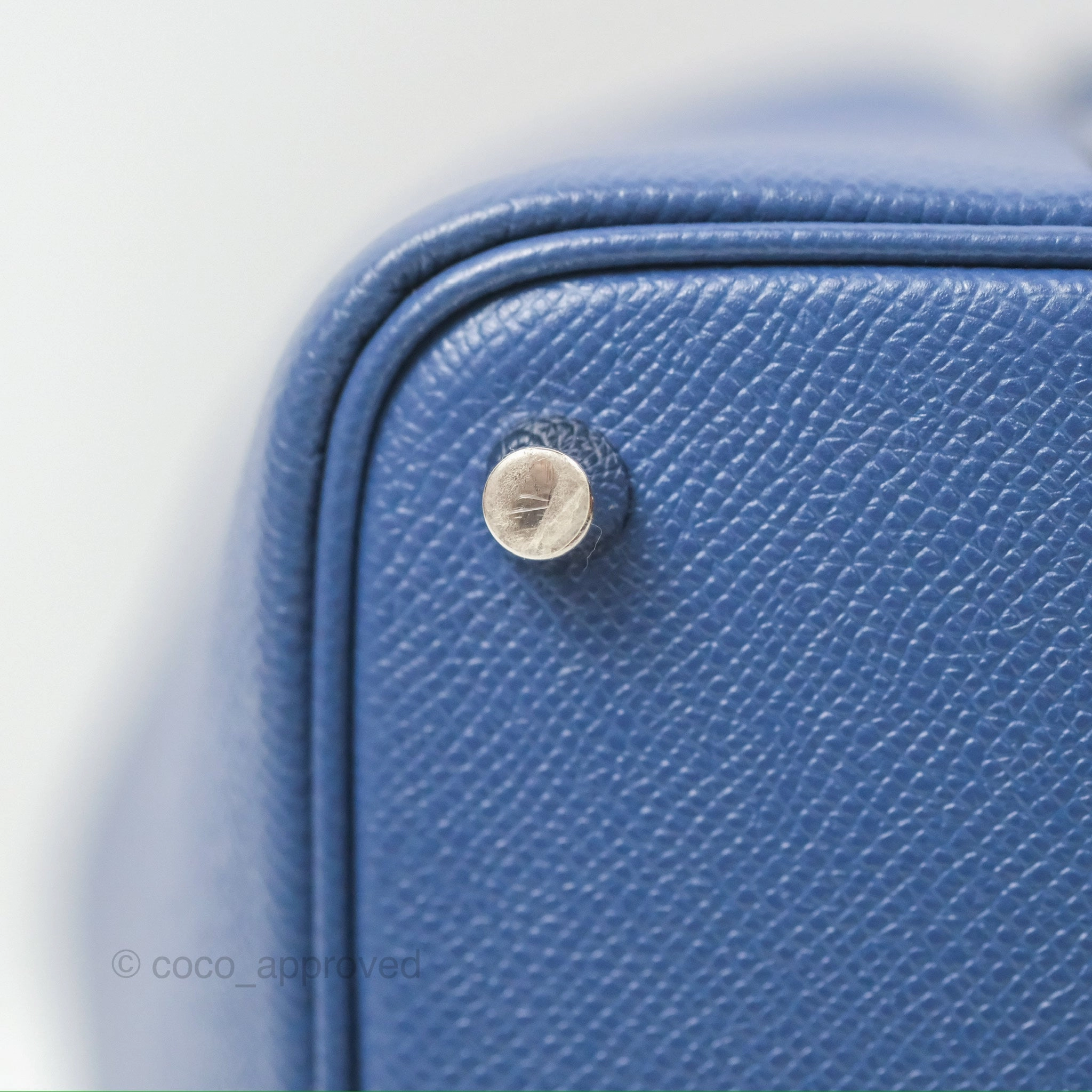 Herms Tressage De Cuir Picotin Lock 18 Bleu Encre/Brique/Black Epsom Palladium Hardware