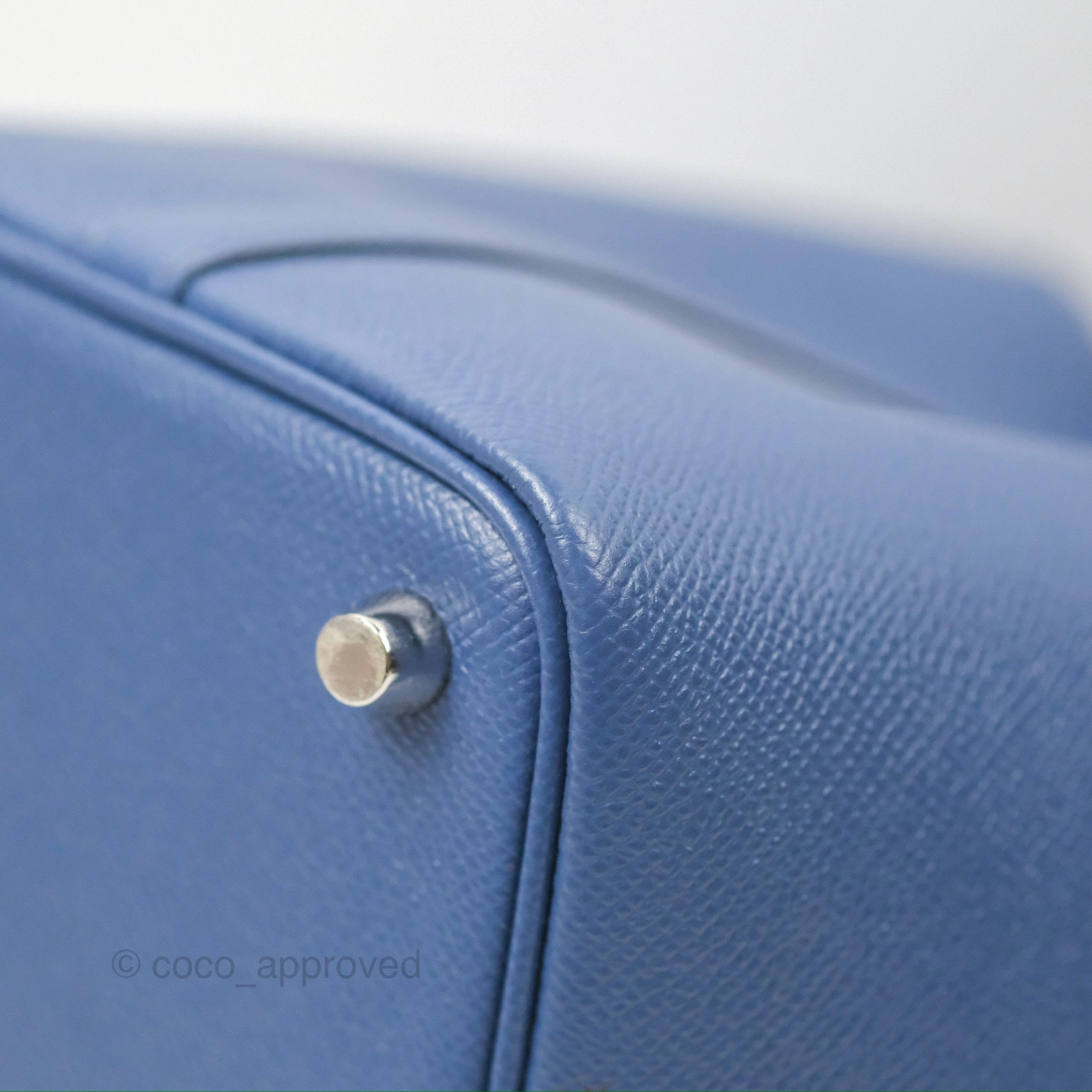 Herms Tressage De Cuir Picotin Lock 18 Bleu Encre/Brique/Black Epsom Palladium Hardware