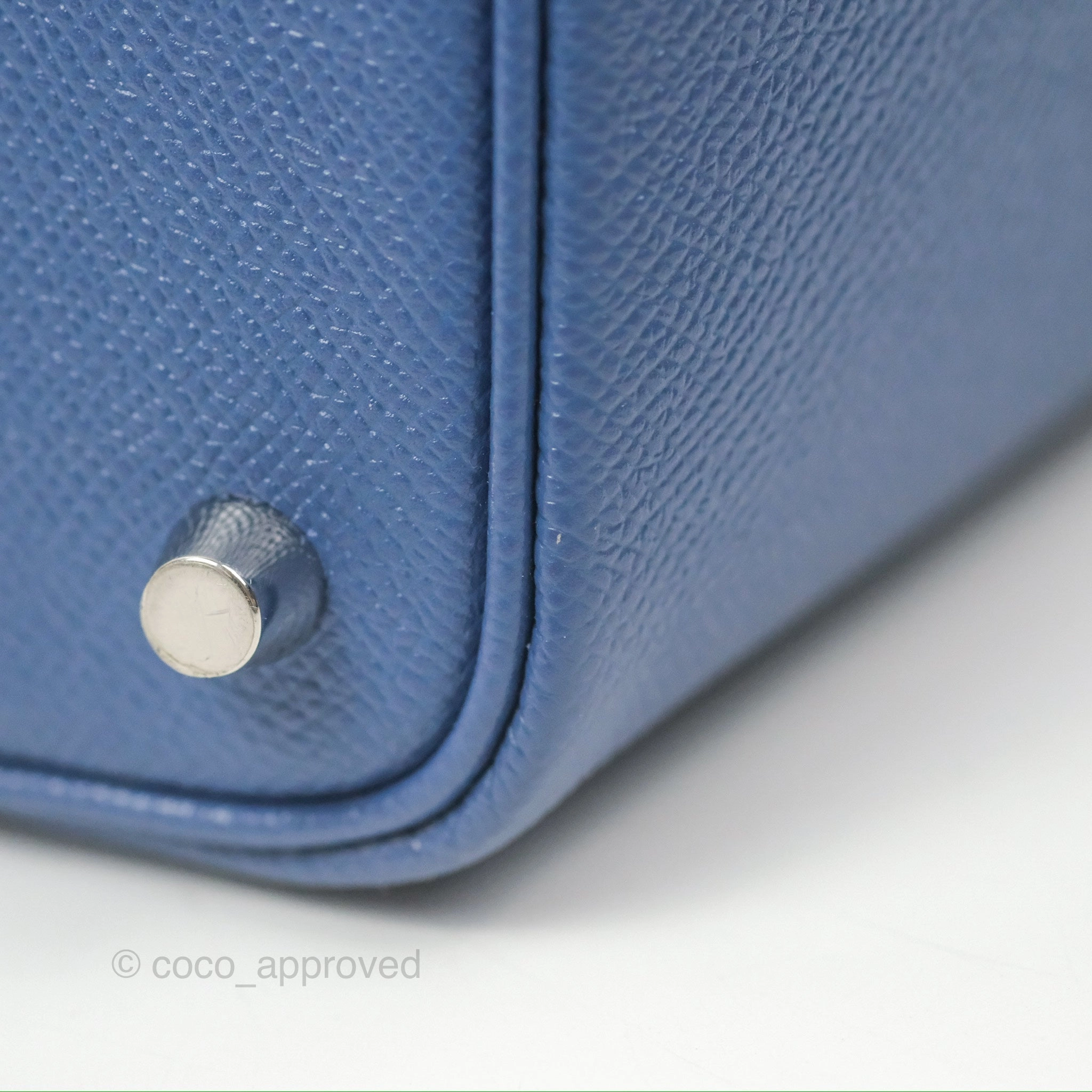 Herms Tressage De Cuir Picotin Lock 18 Bleu Encre/Brique/Black Epsom Palladium Hardware