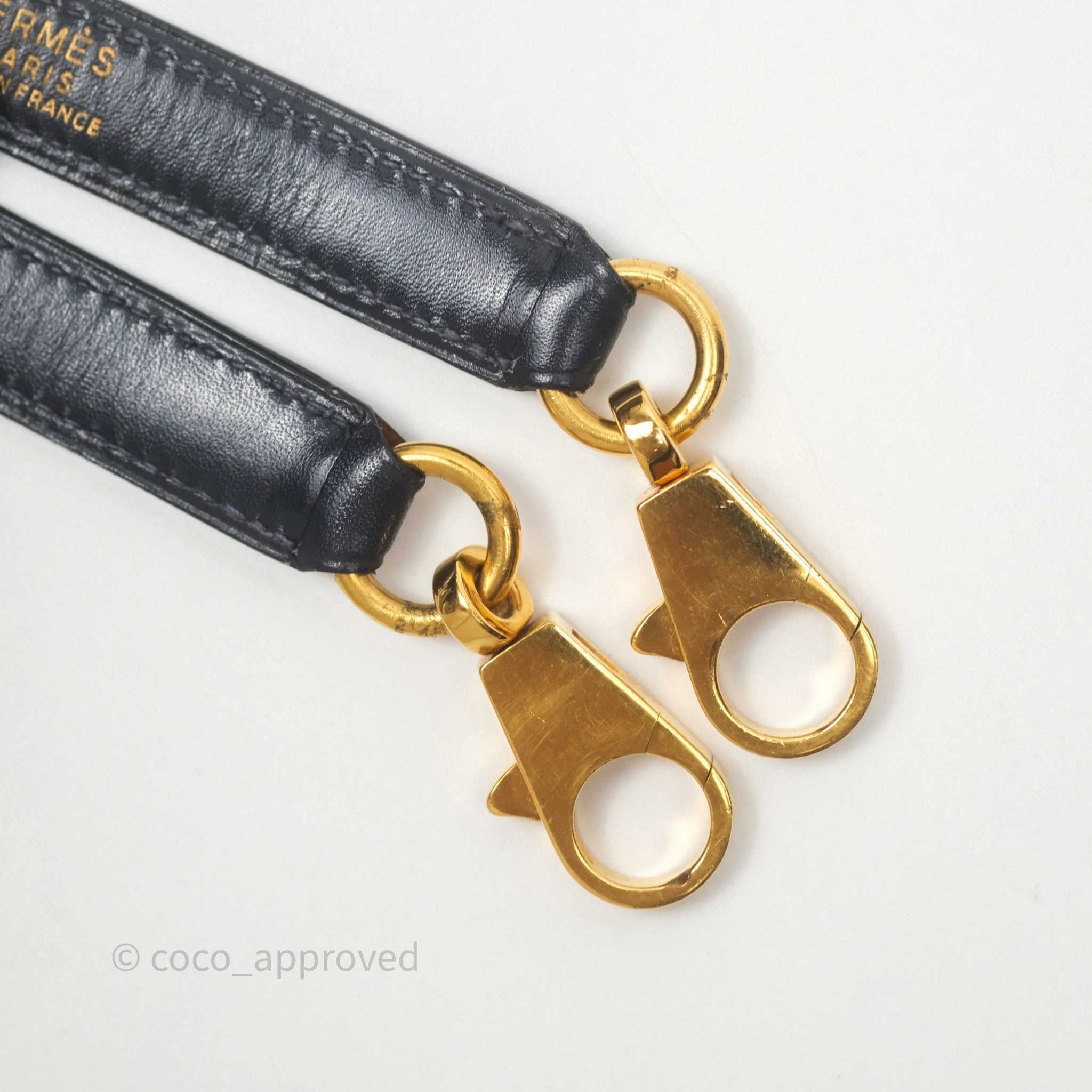 Herms Vintage Kelly 28 Retourn Navy Box Leather Gold Hardware