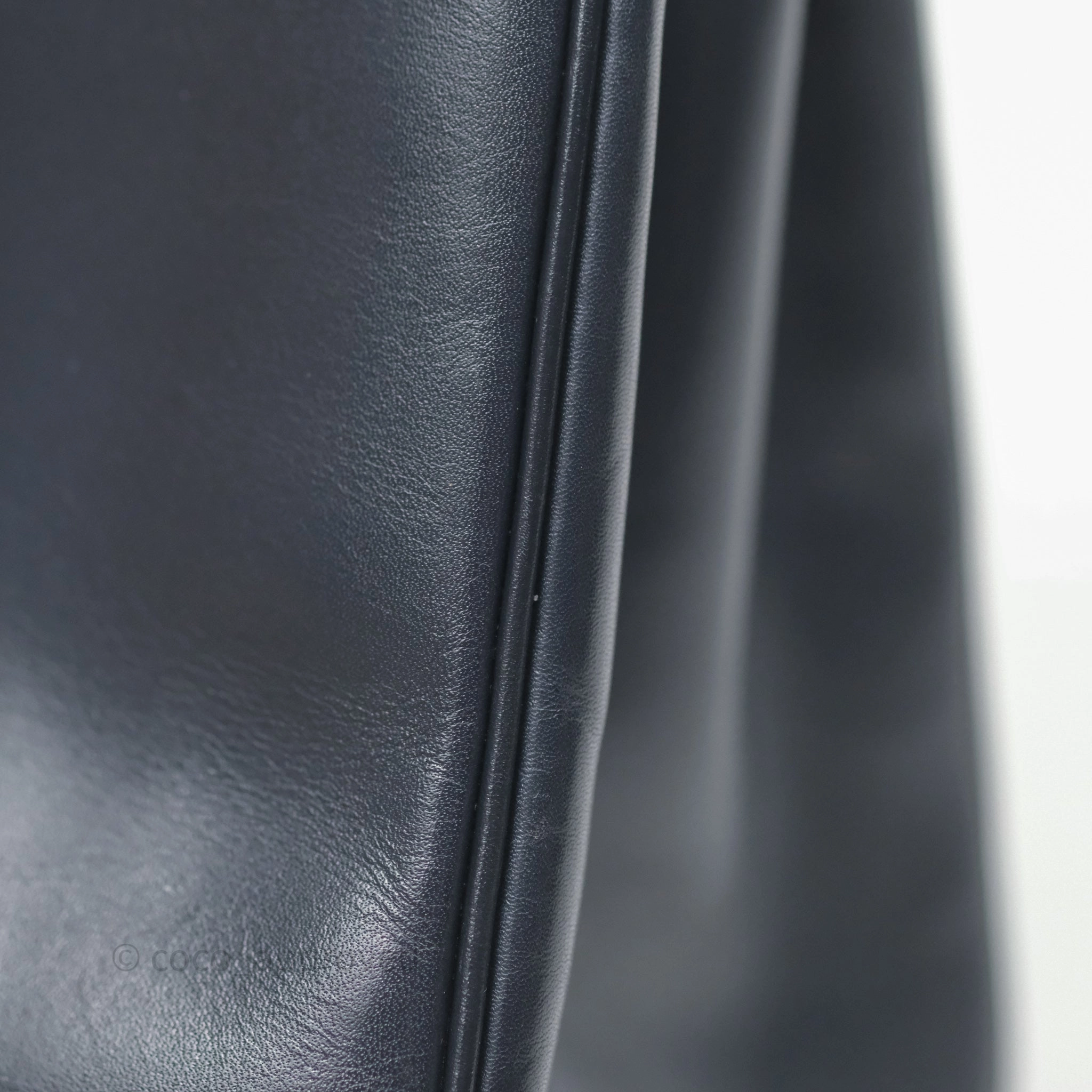 Herms Vintage Kelly 28 Retourn Navy Box Leather Gold Hardware