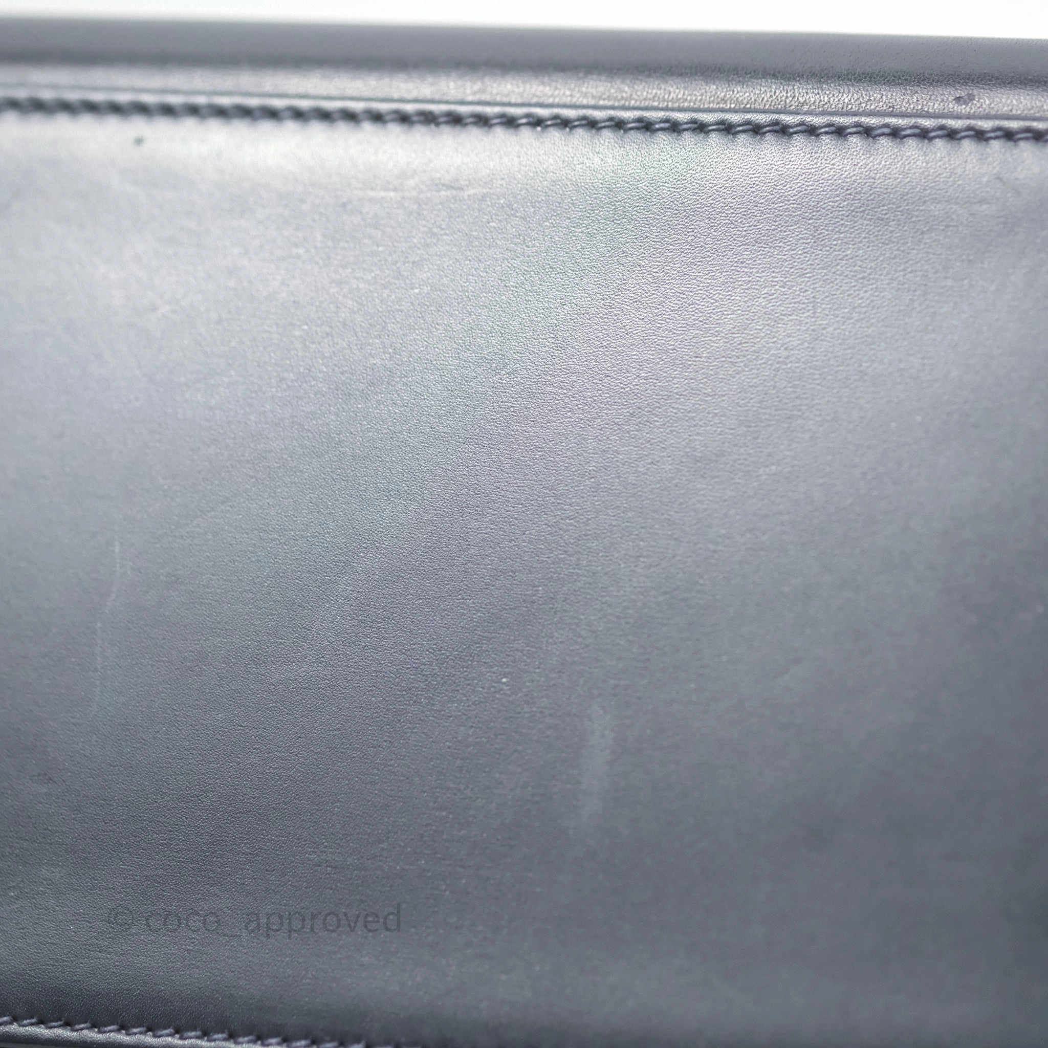 Herms Vintage Kelly 28 Retourn Navy Box Leather Gold Hardware