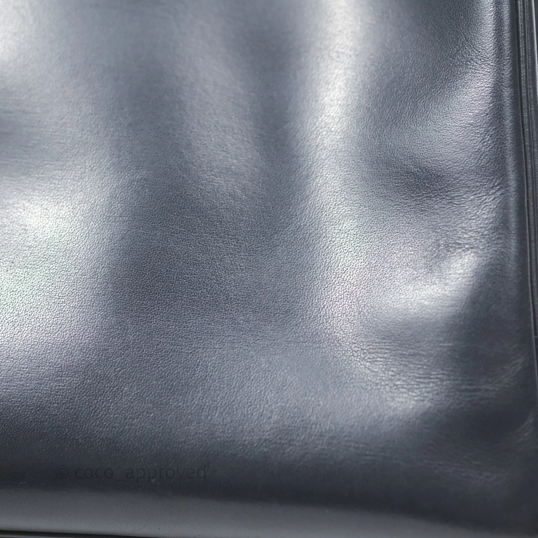 Herms Vintage Kelly 28 Retourn Navy Box Leather Gold Hardware