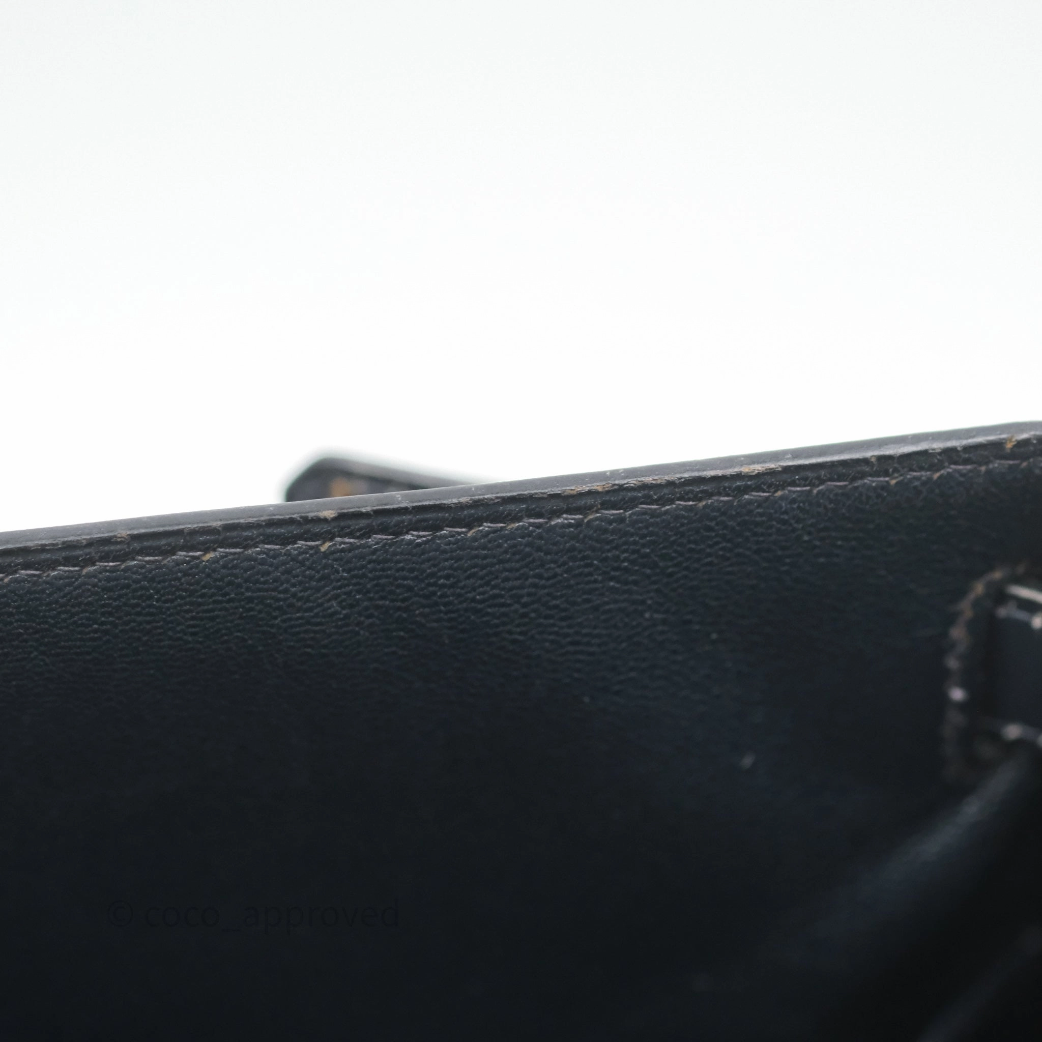 Herms Vintage Kelly 28 Retourn Navy Box Leather Gold Hardware