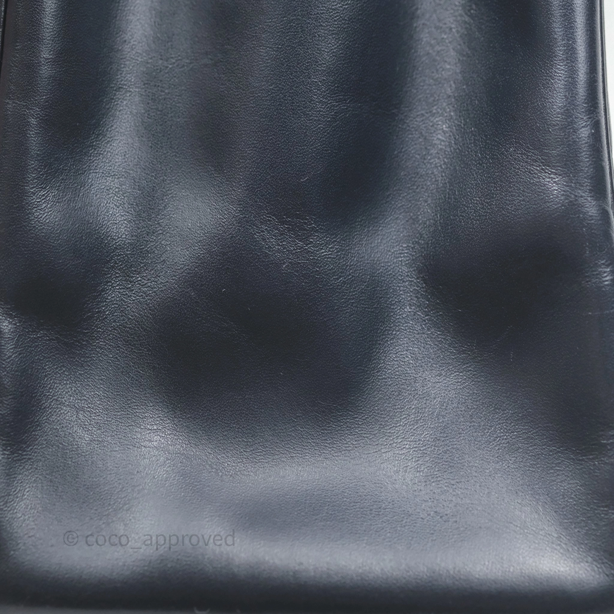 Herms Vintage Kelly 28 Retourn Navy Box Leather Gold Hardware