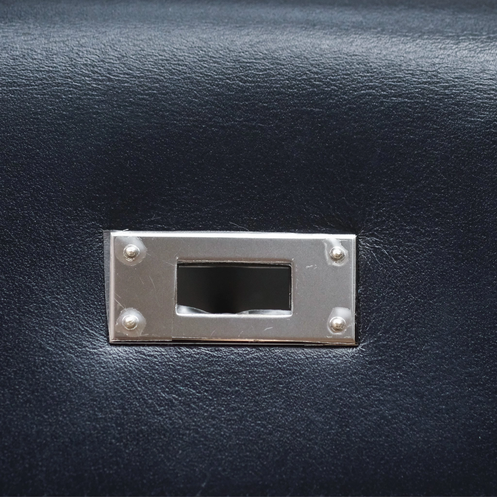 Herms Vintage Kelly 32 Retourn Navy/Purple Box Leather Palladium Hardware