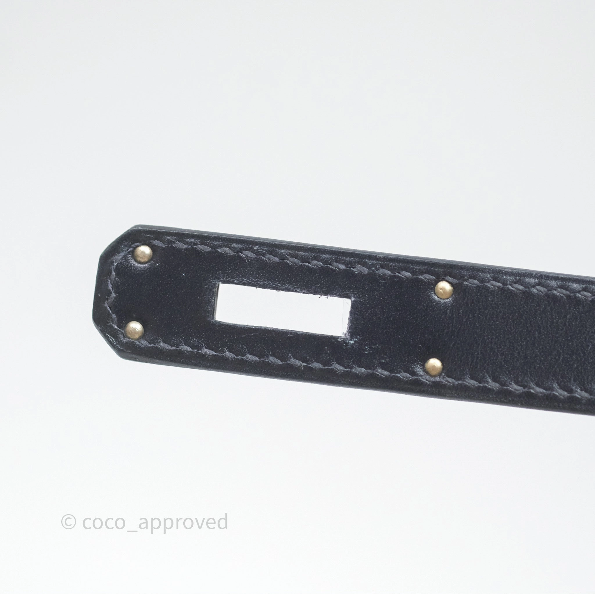 Herms Vintage Kelly 32 Retourn Navy/Purple Box Leather Palladium Hardware