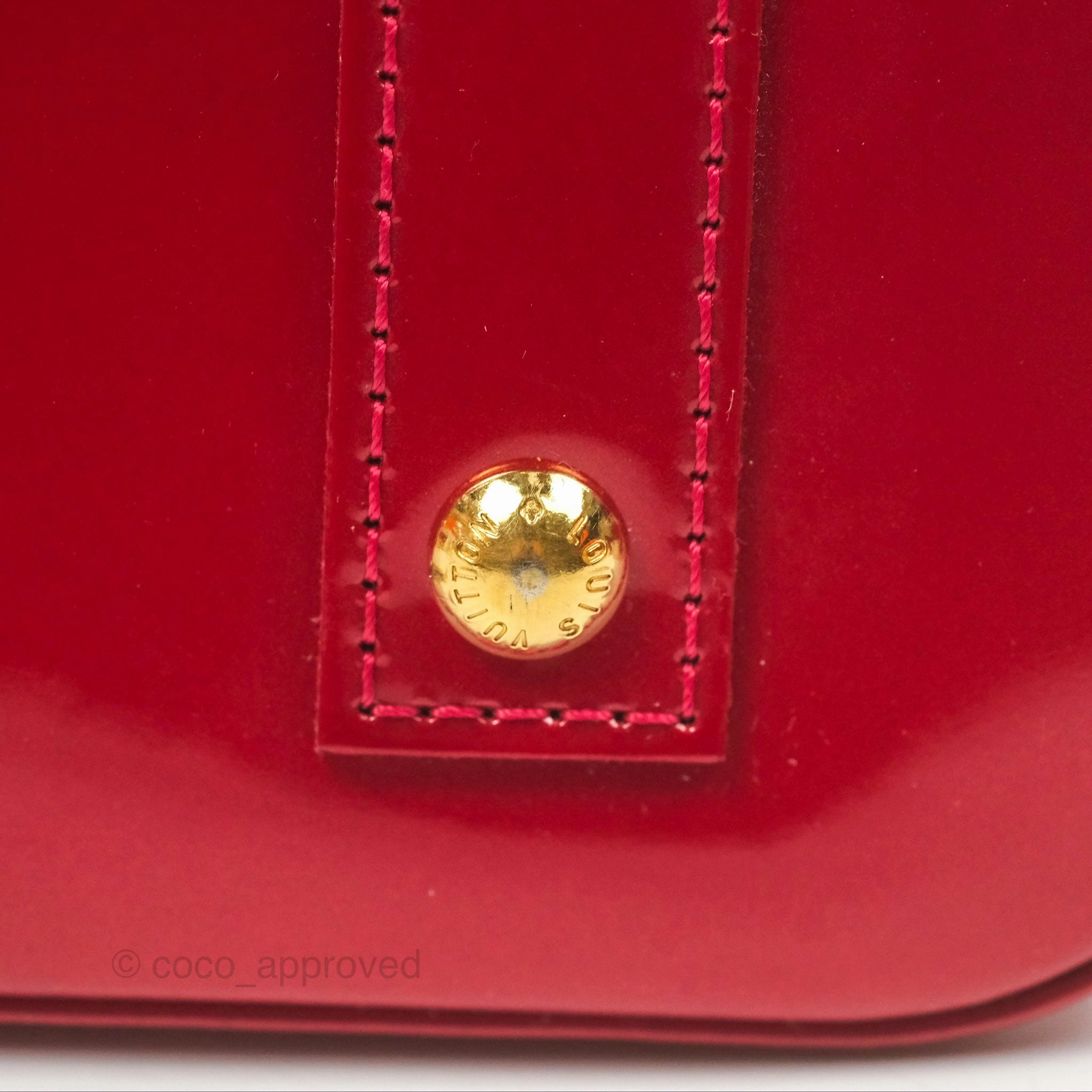 Louis Vuitton Alma BB Red Patent Gold Hardware