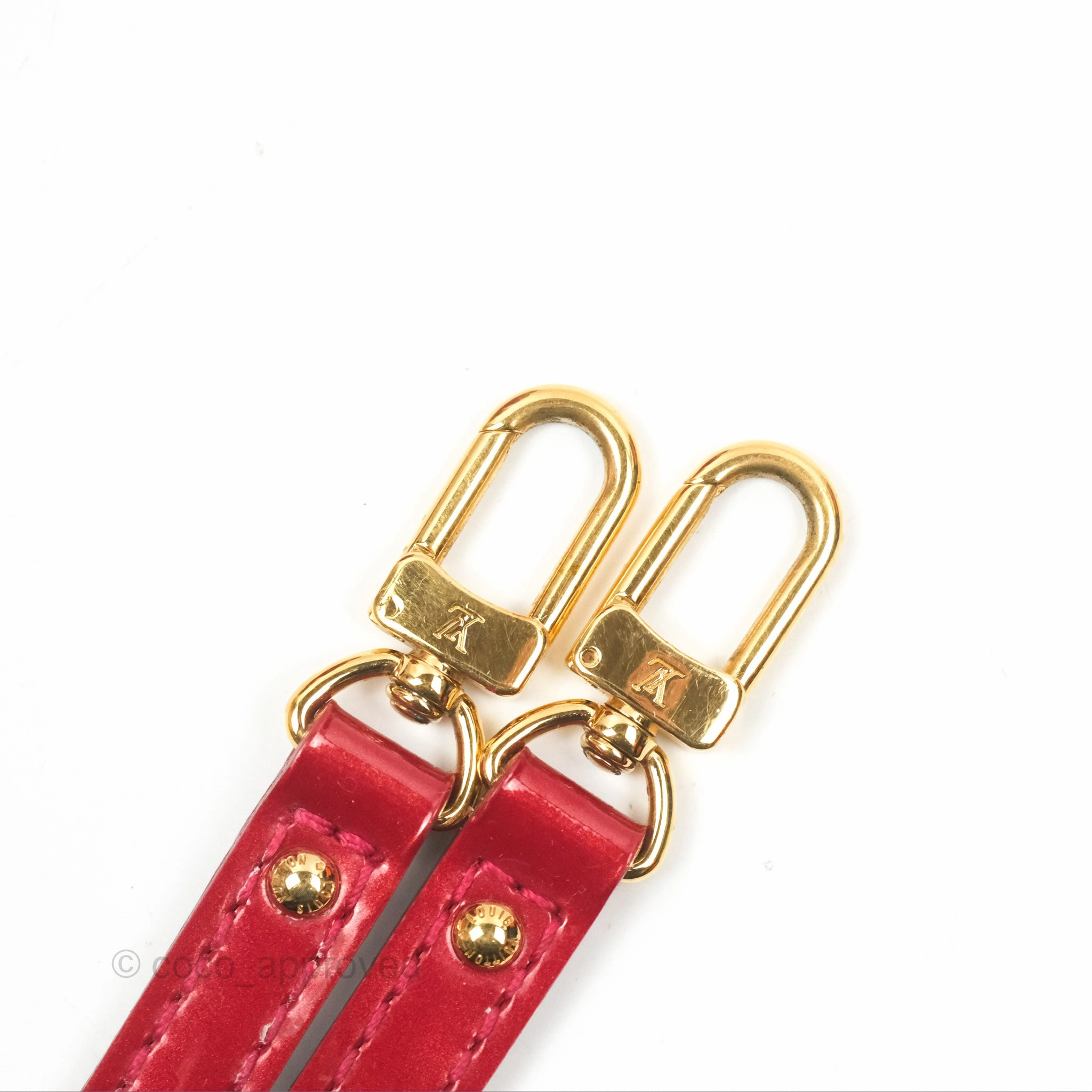 Louis Vuitton Alma BB Red Patent Gold Hardware