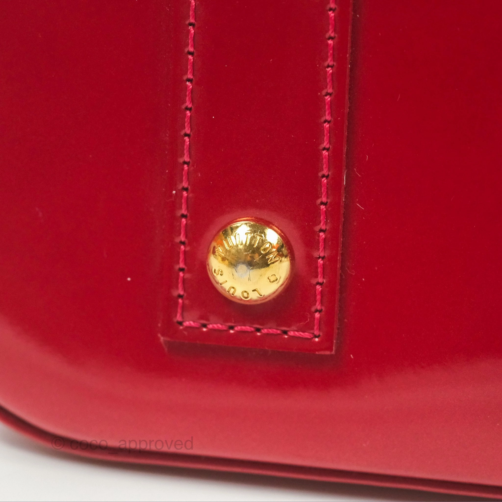 Louis Vuitton Alma BB Red Patent Gold Hardware