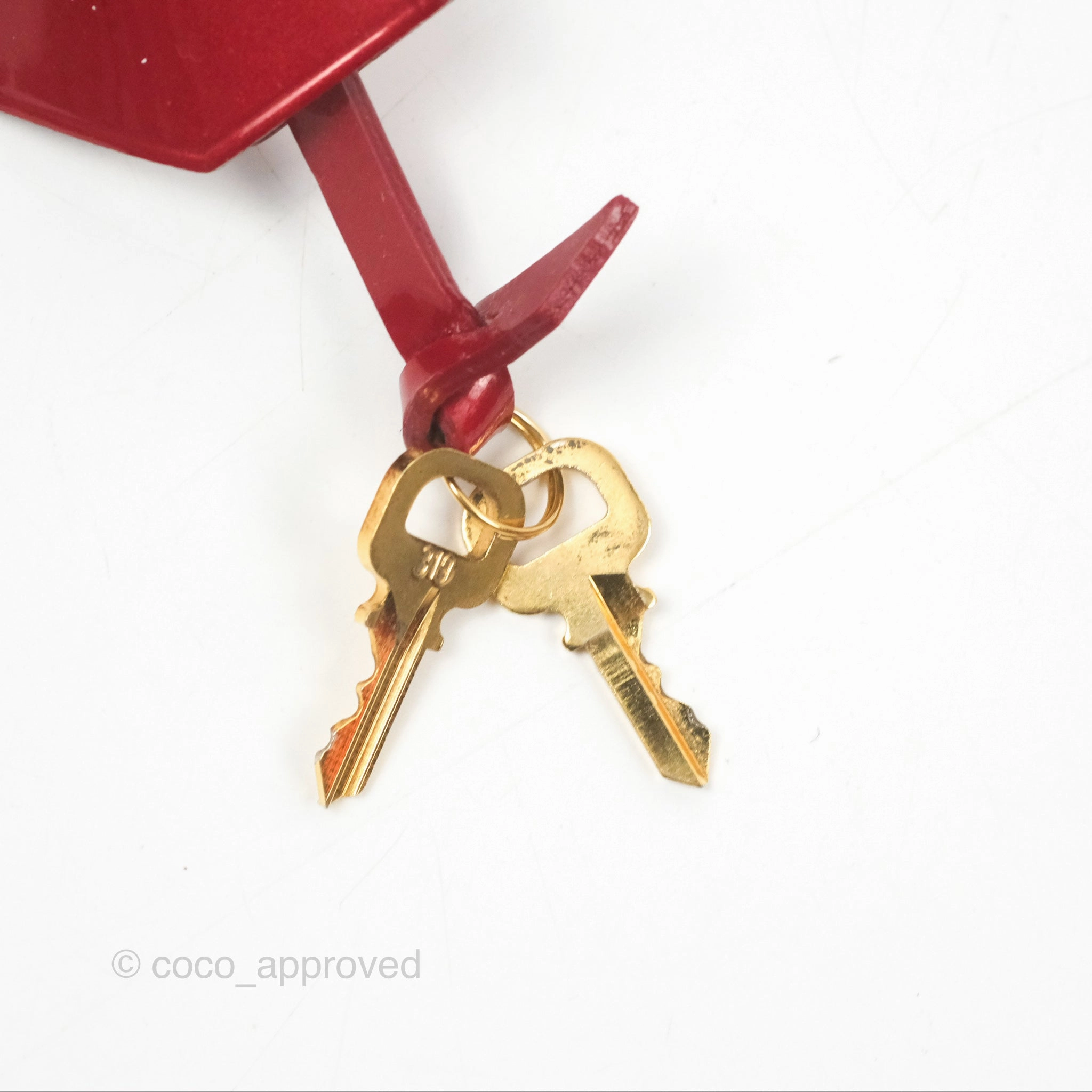 Louis Vuitton Alma BB Red Patent Gold Hardware