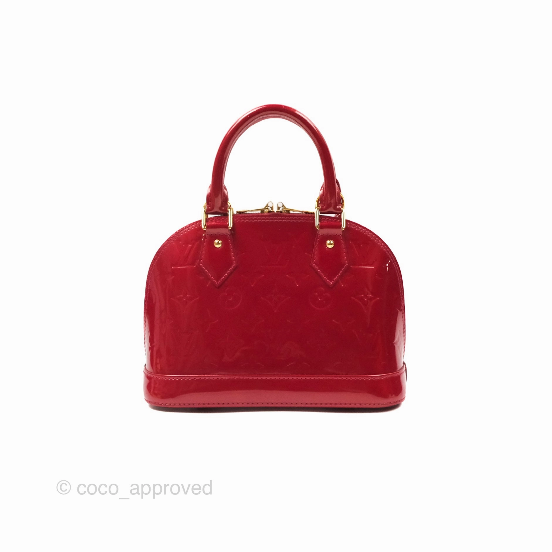 Louis Vuitton Alma BB Red Patent Gold Hardware