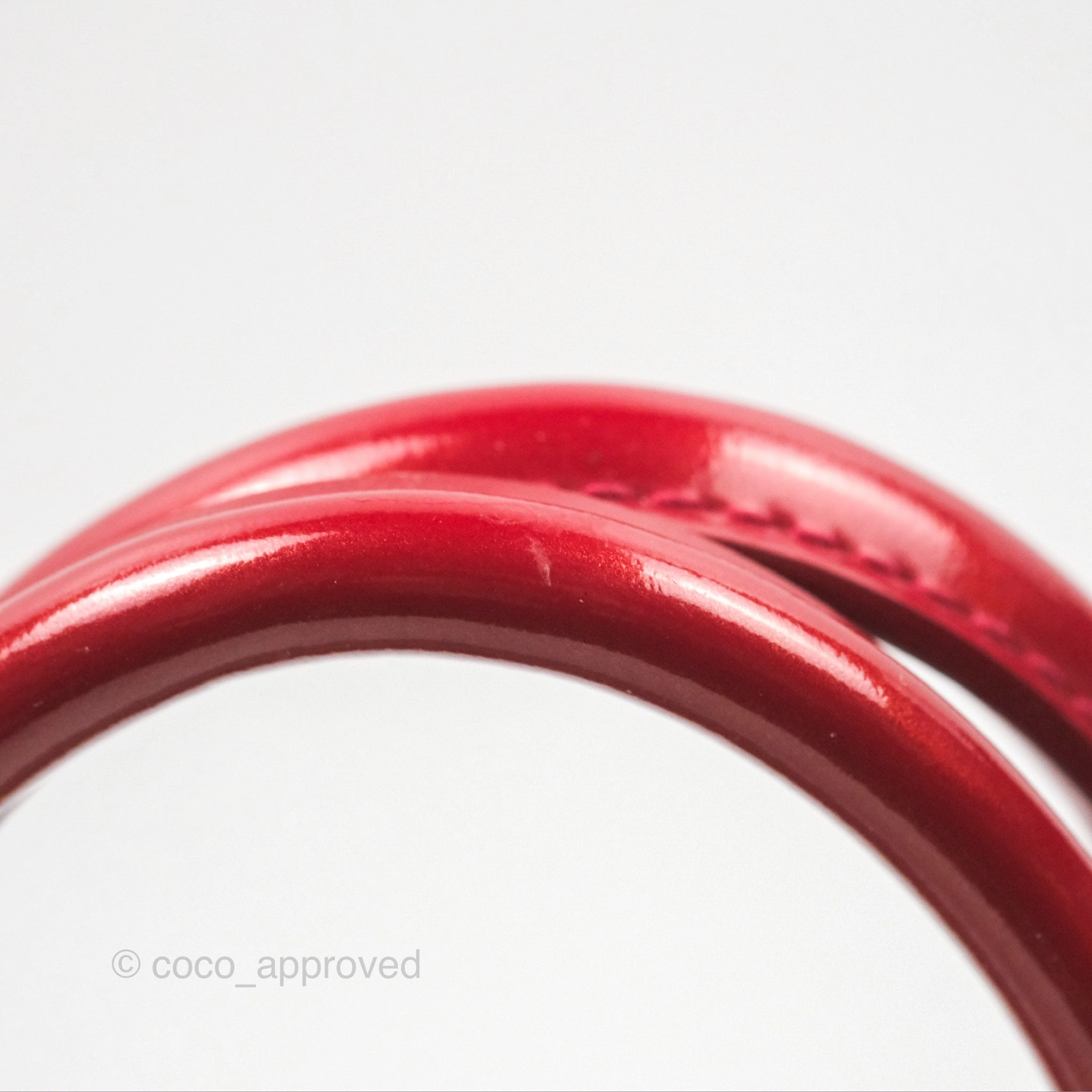 Louis Vuitton Alma BB Red Patent Gold Hardware