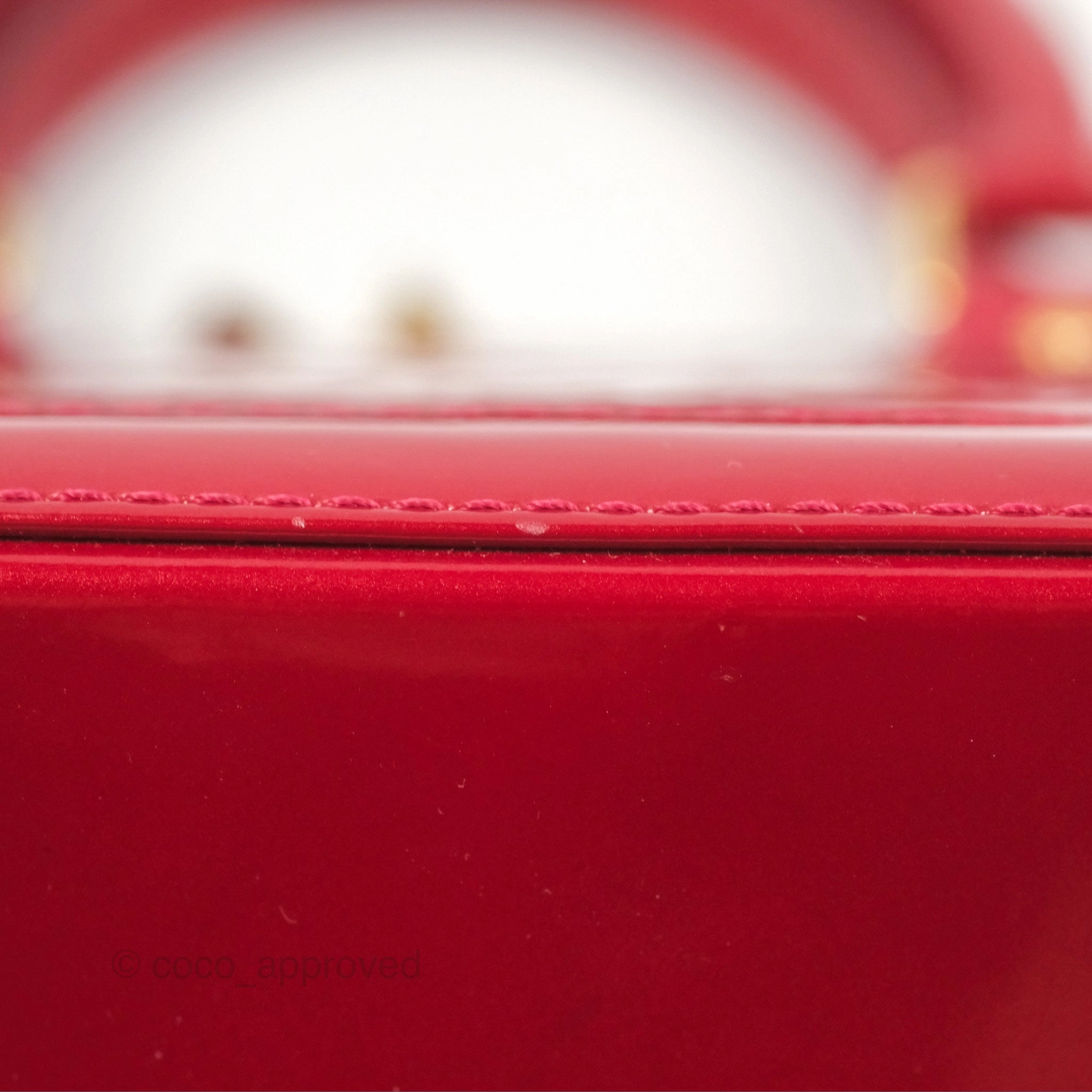 Louis Vuitton Alma BB Red Patent Gold Hardware