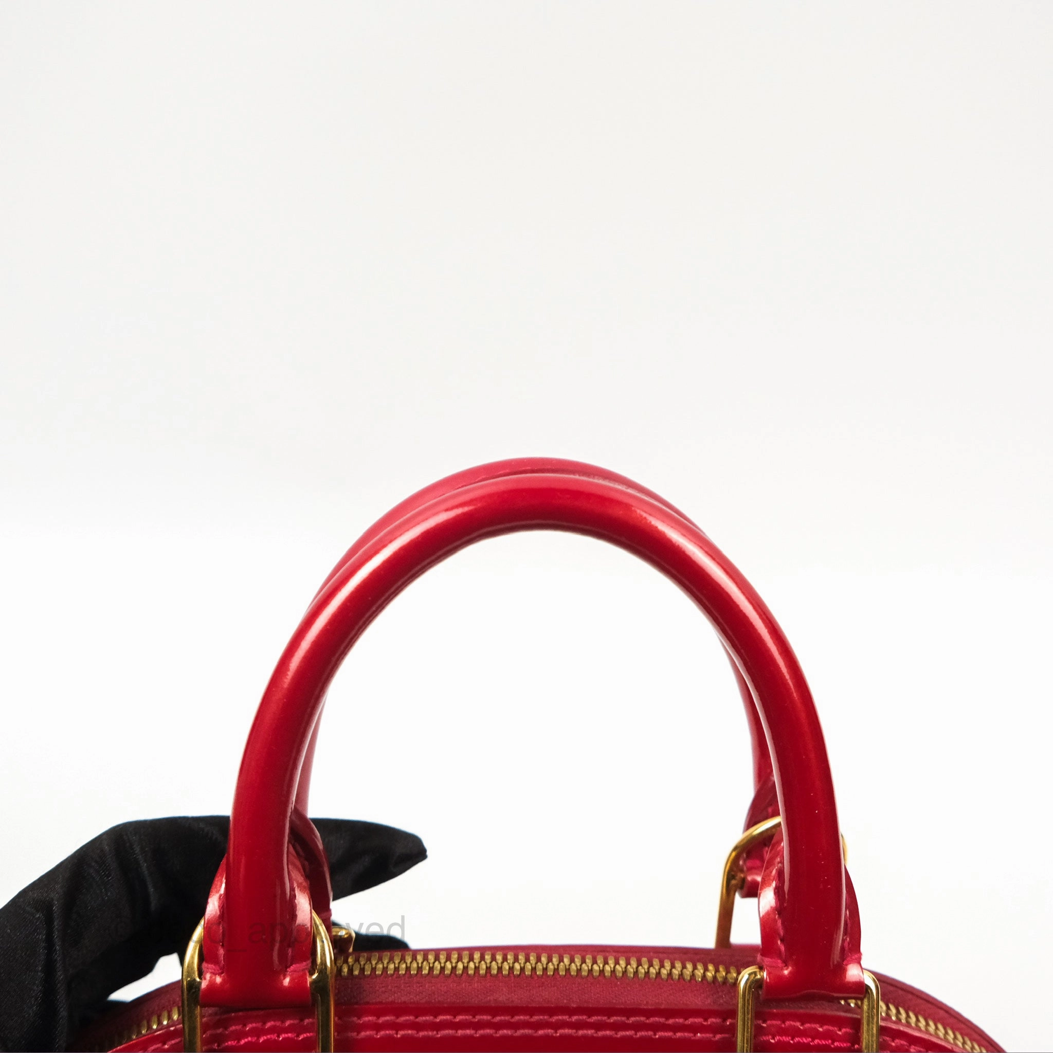 Louis Vuitton Alma BB Red Patent Gold Hardware