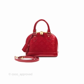 Louis Vuitton Alma BB Red Patent Gold Hardware