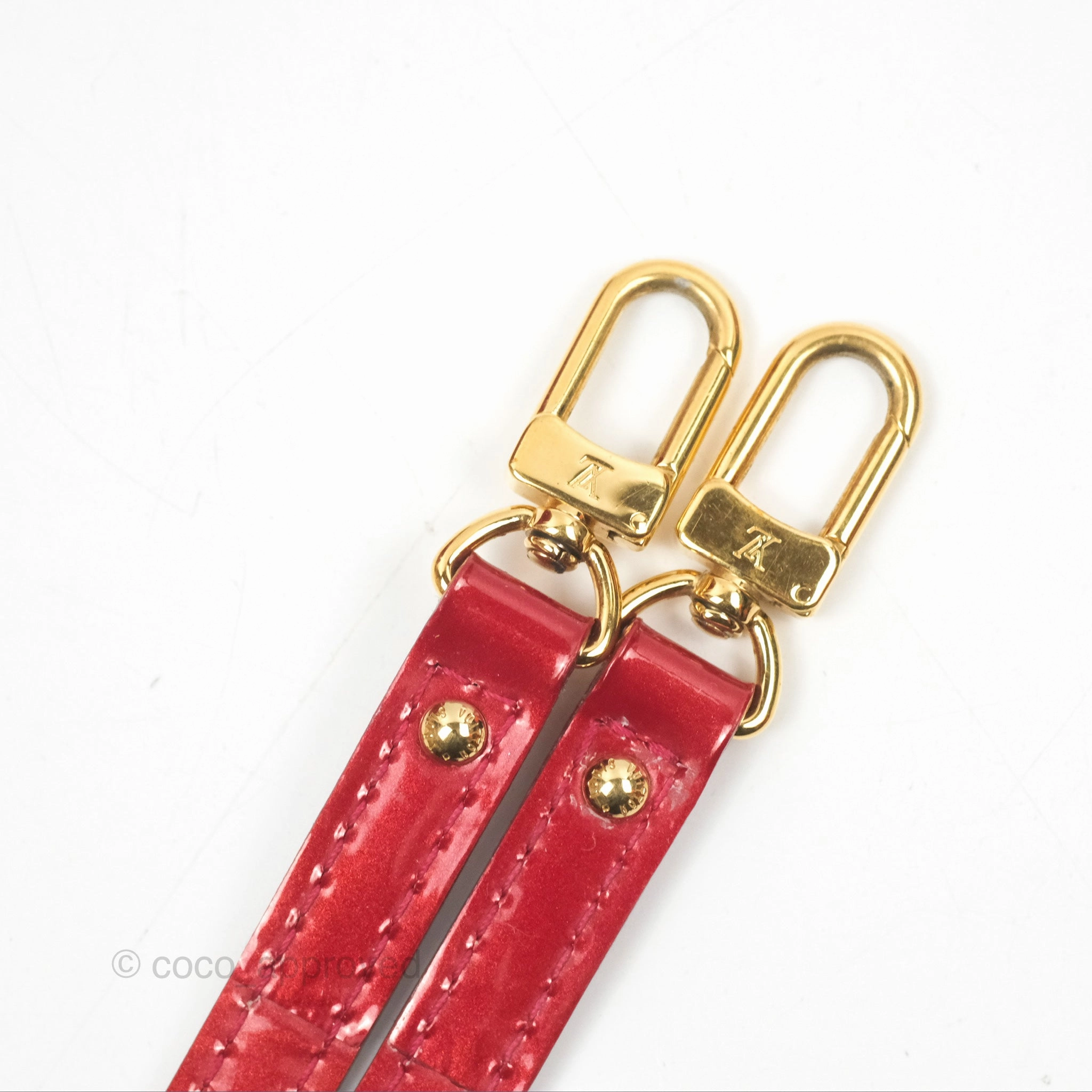 Louis Vuitton Alma BB Red Patent Gold Hardware